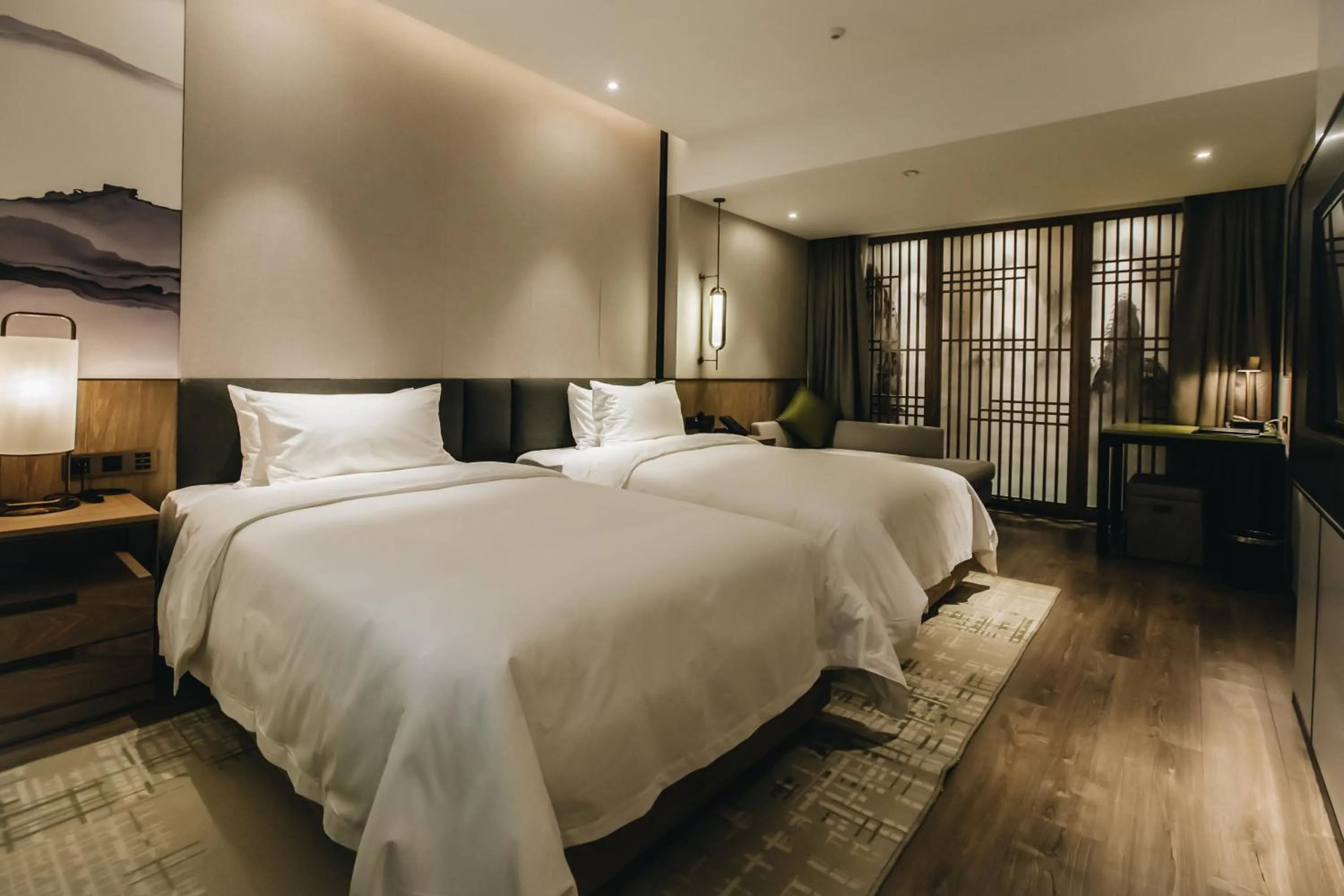 Photo of the whole room, Bed in Orienwit Hotel-Free Shuttle Bus fir Canton Fair