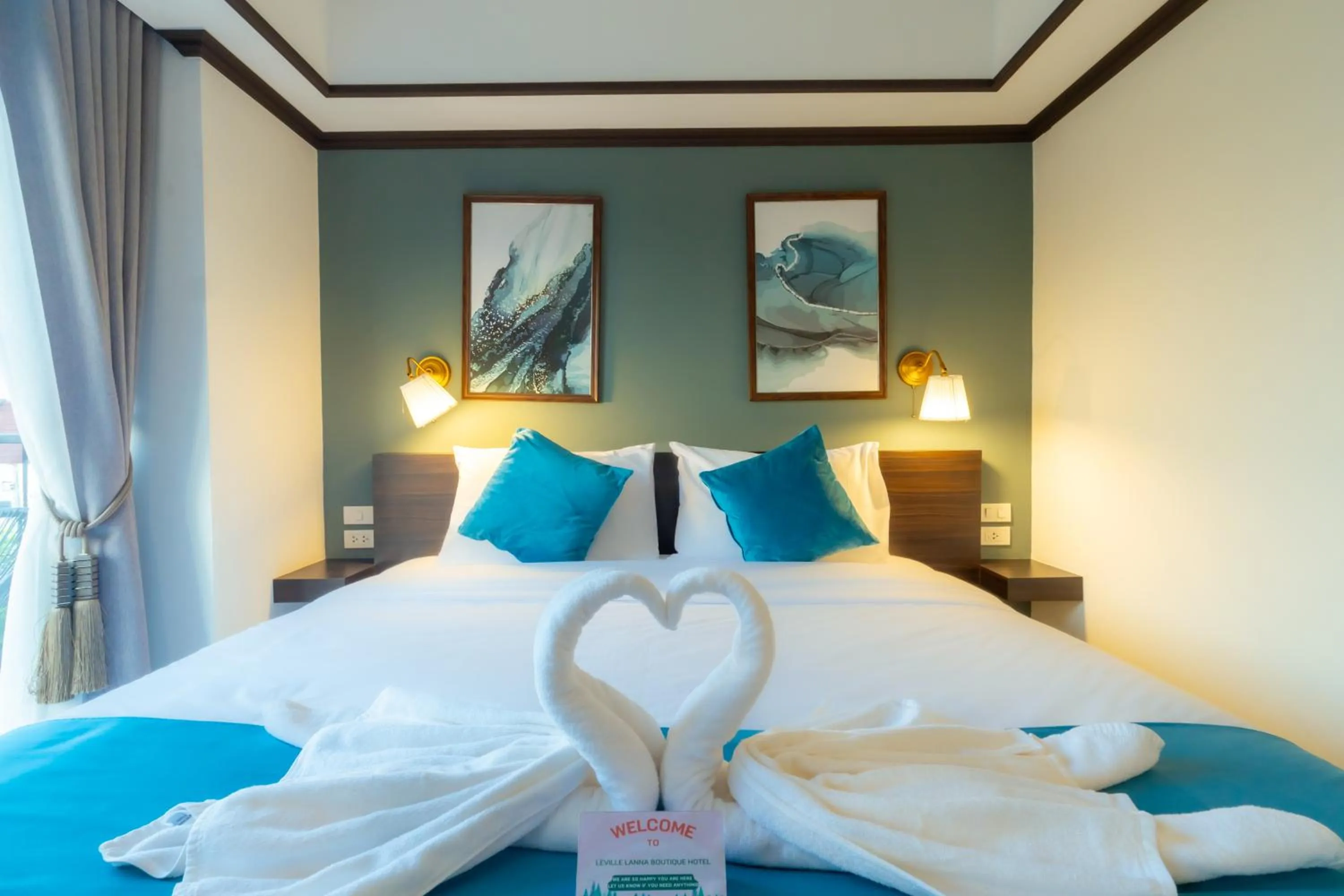 Bed in Le ville lanna Chiang Mai Gate Old Town Hotel