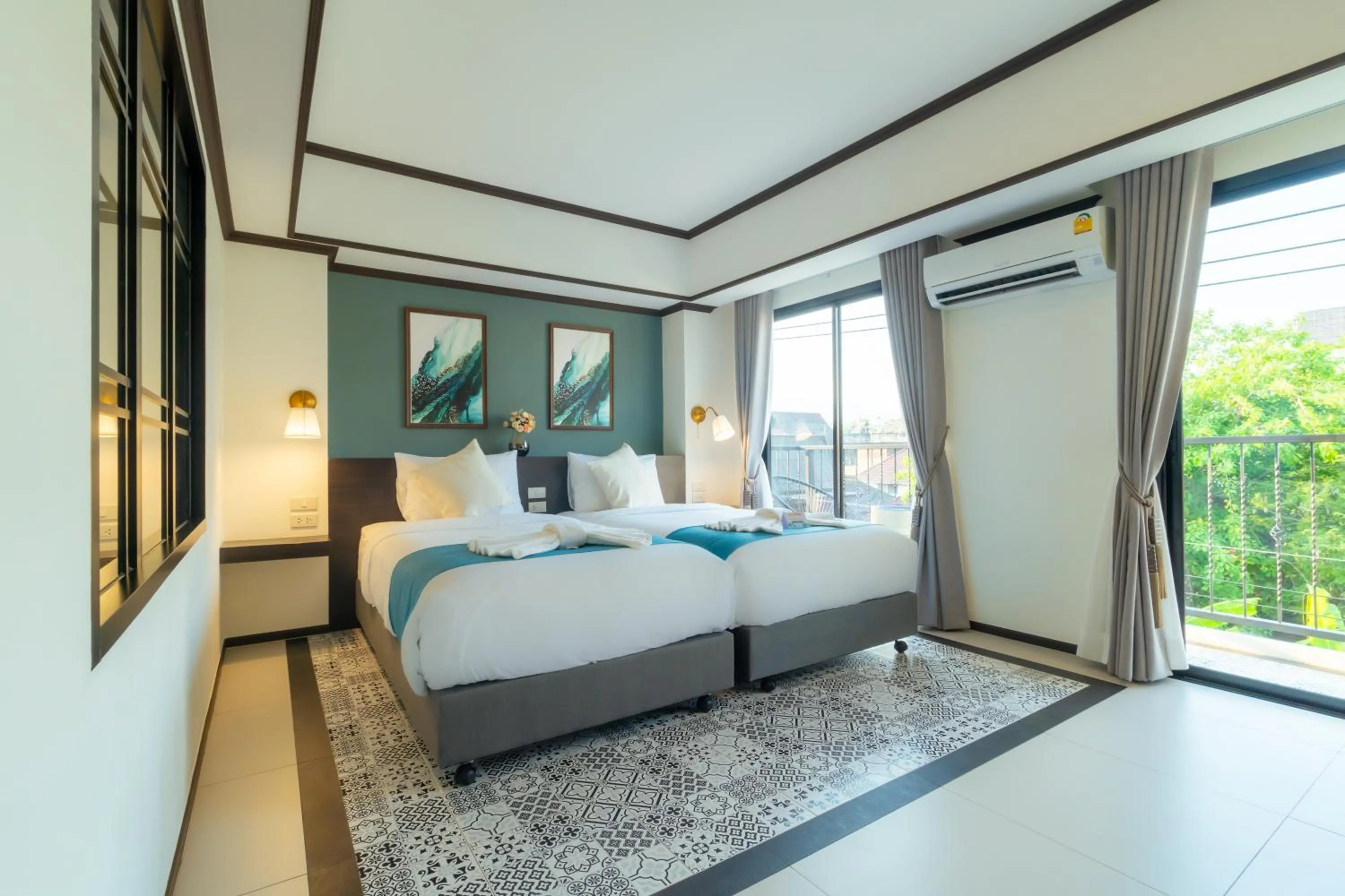 Bed in Le ville lanna Chiang Mai Gate Old Town Hotel