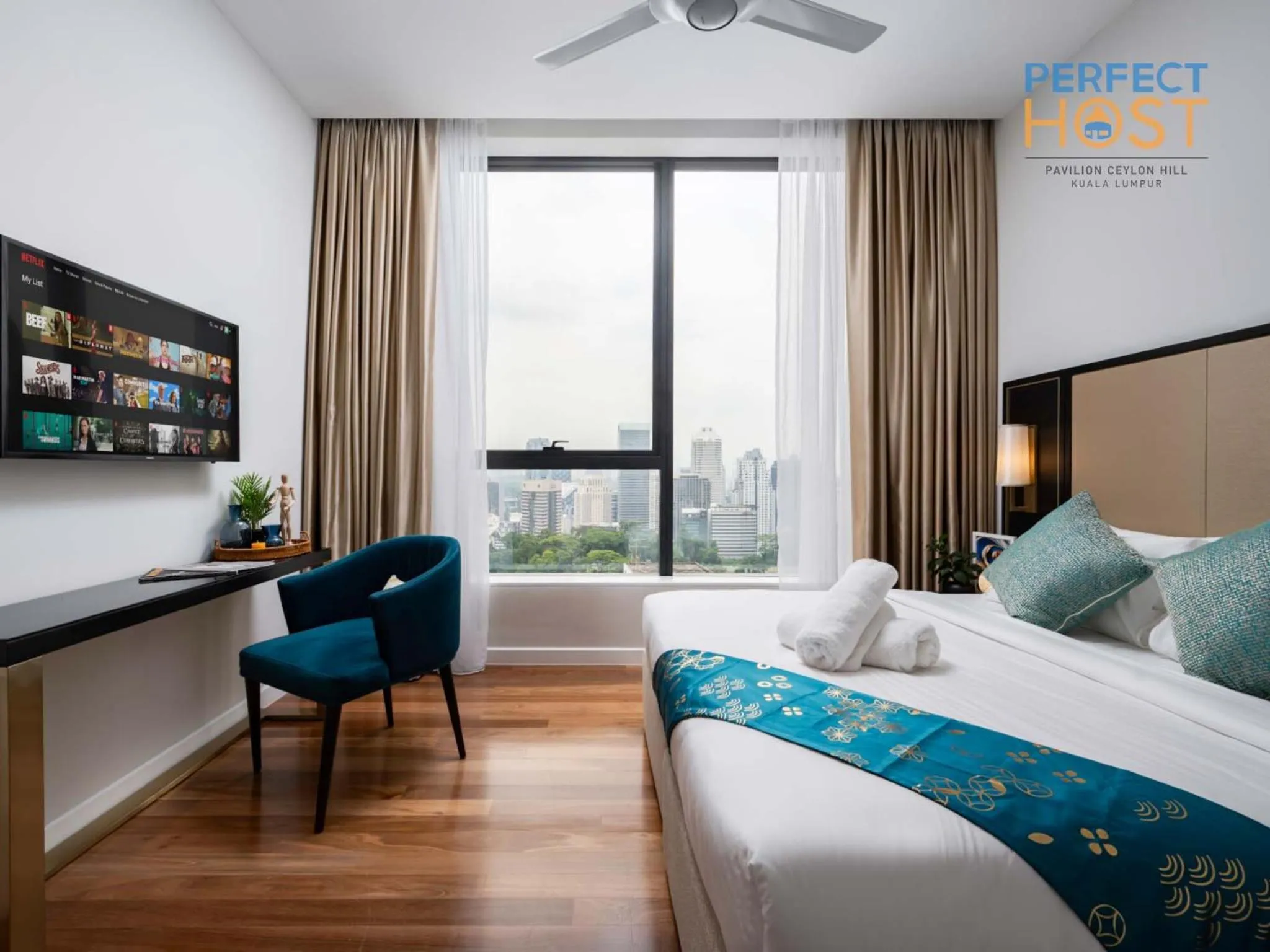 Bed in Pavilion Ceylon Hill Suites, Bukit Bintang by Perfect Host