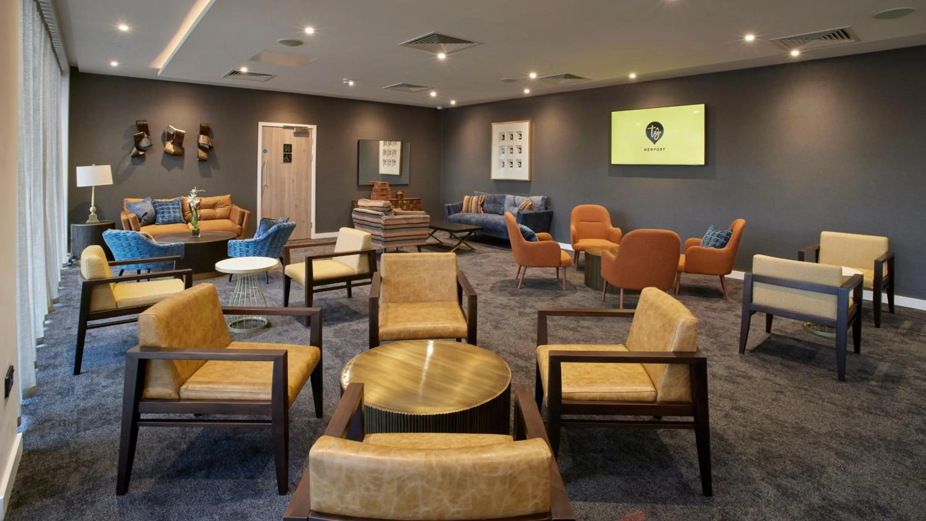 Seating area in Tŷ Newport