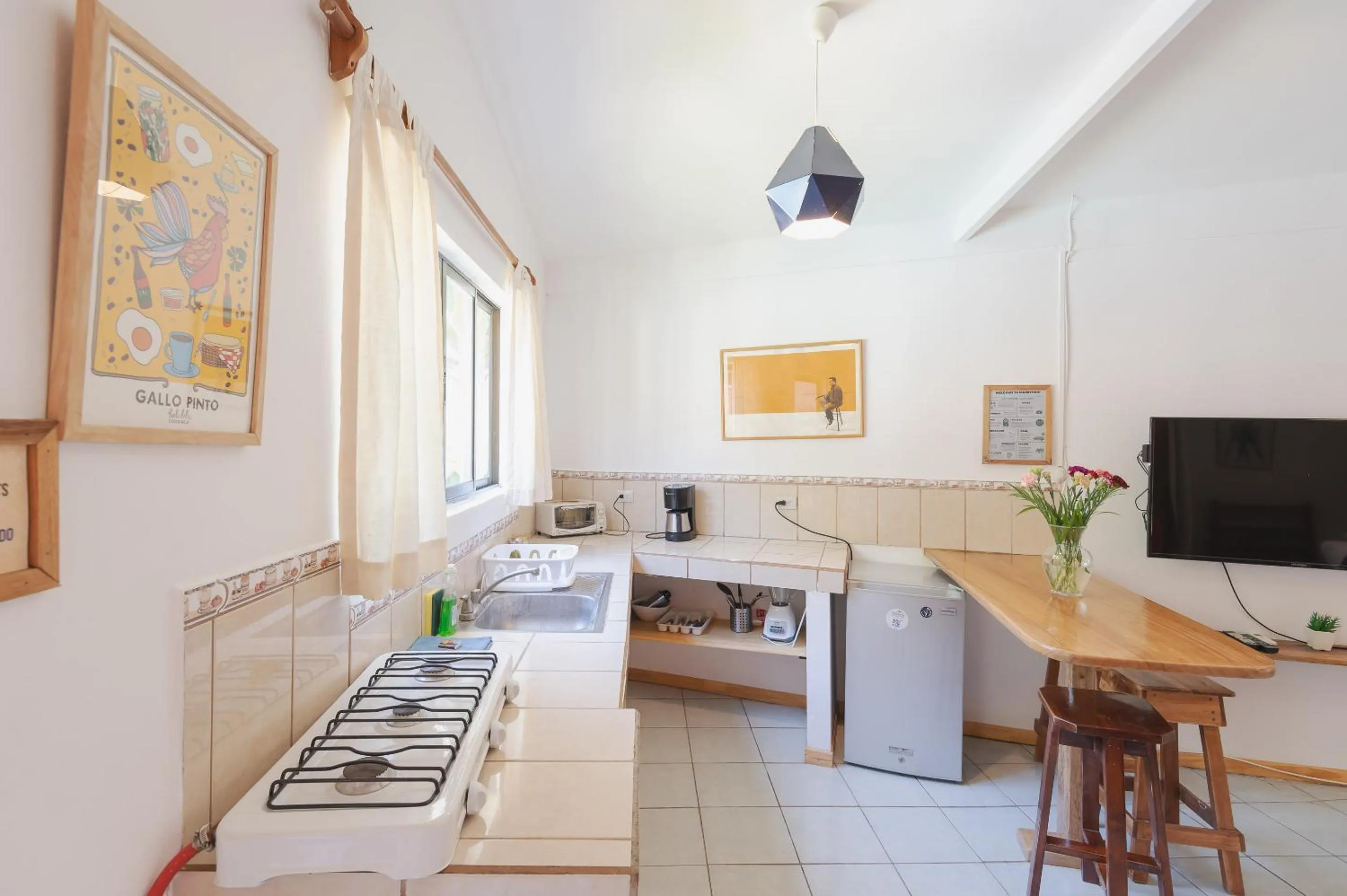 Kitchen or kitchenette in Maoritsio Garden Studios