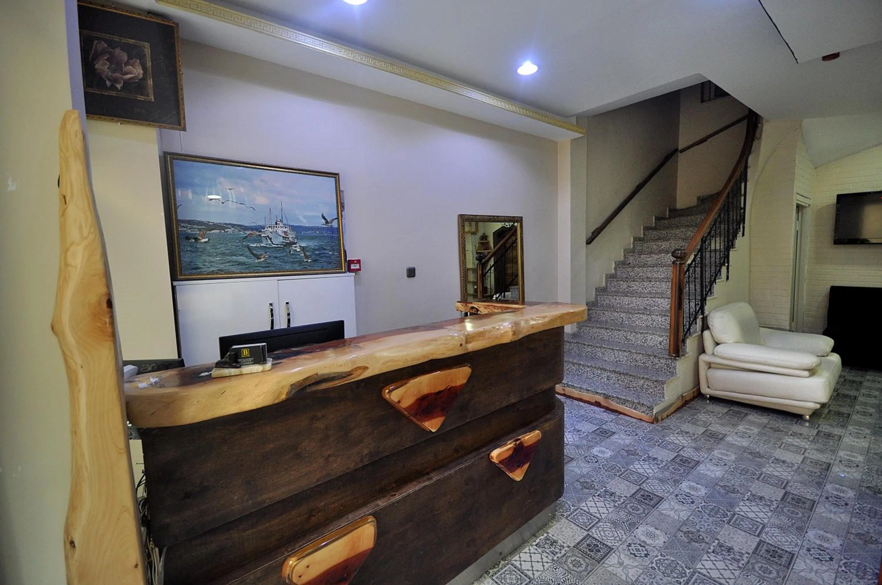 Lobby or reception in Hotel Baykal