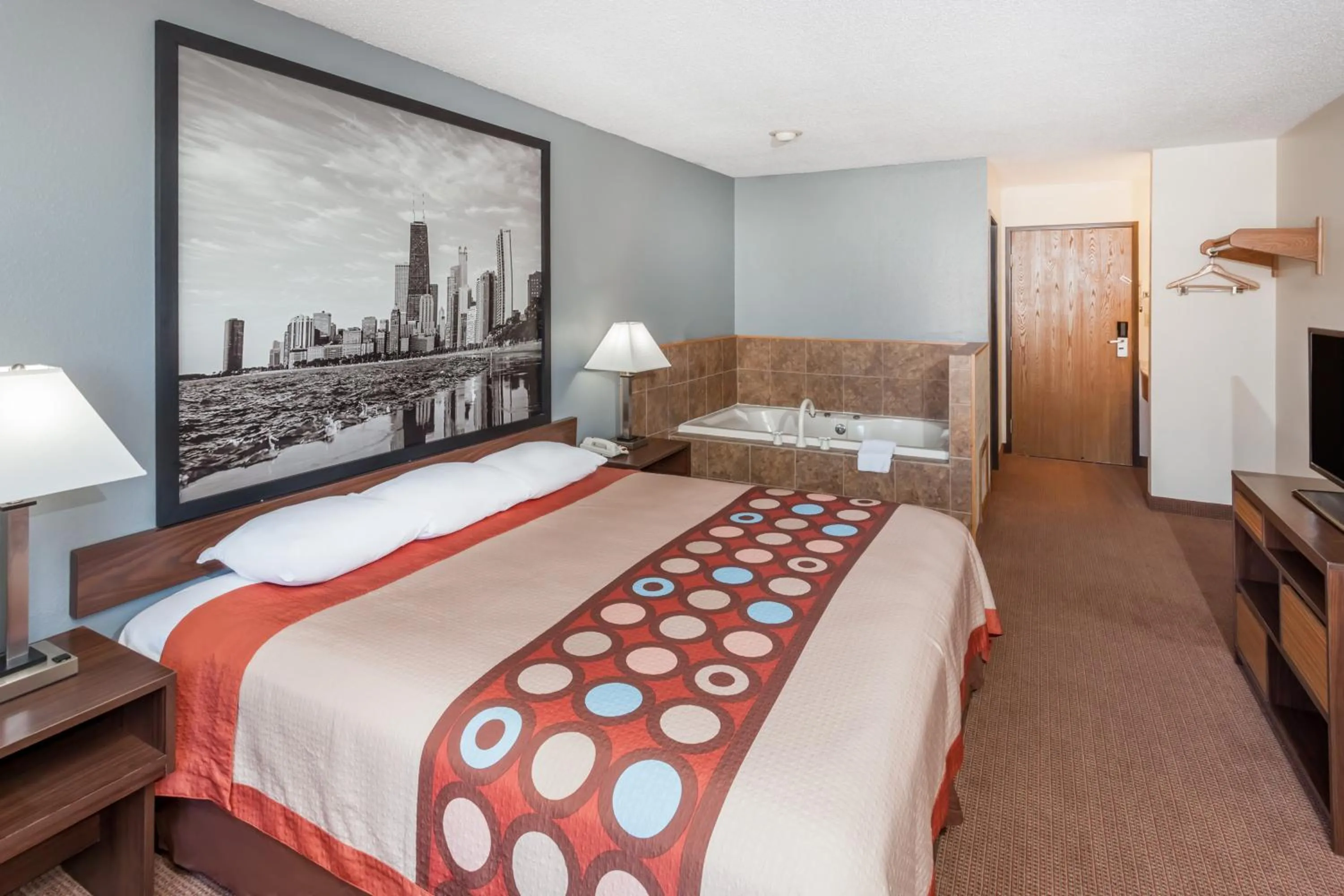 Bed in Super 8 by Wyndham Pekin/Peoria Area