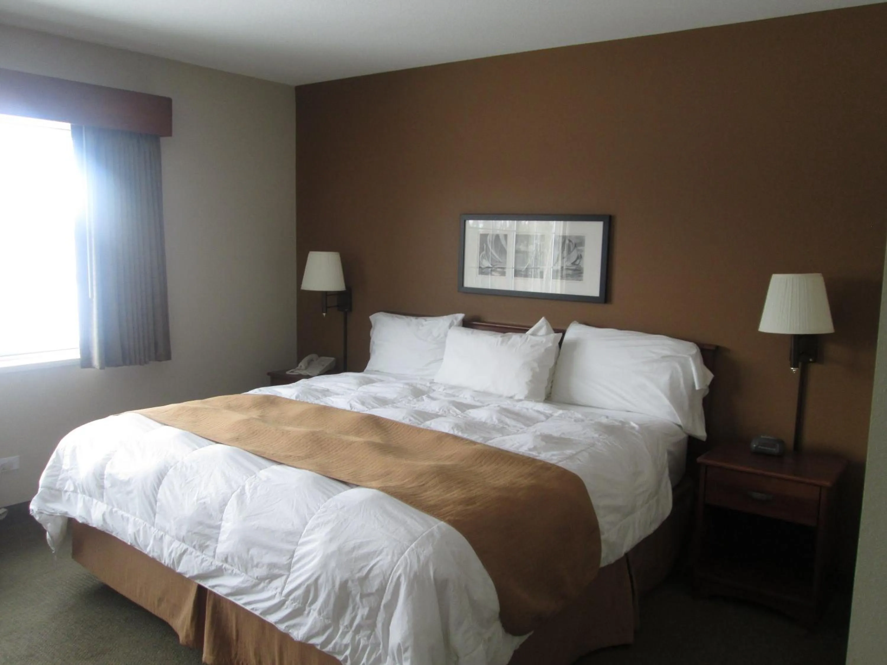 Bed in AmericInn by Wyndham Charlevoix