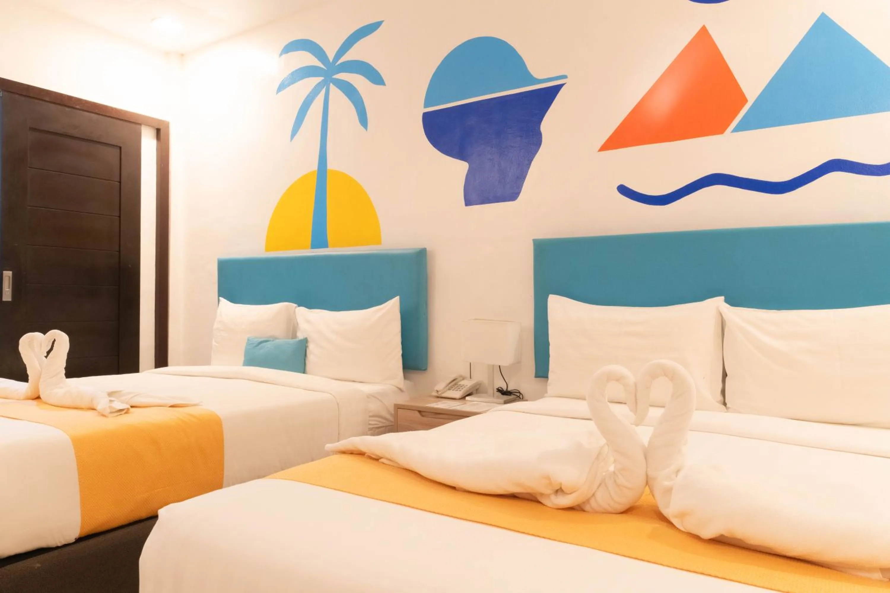 Bed in Boracay Sea View Hotel