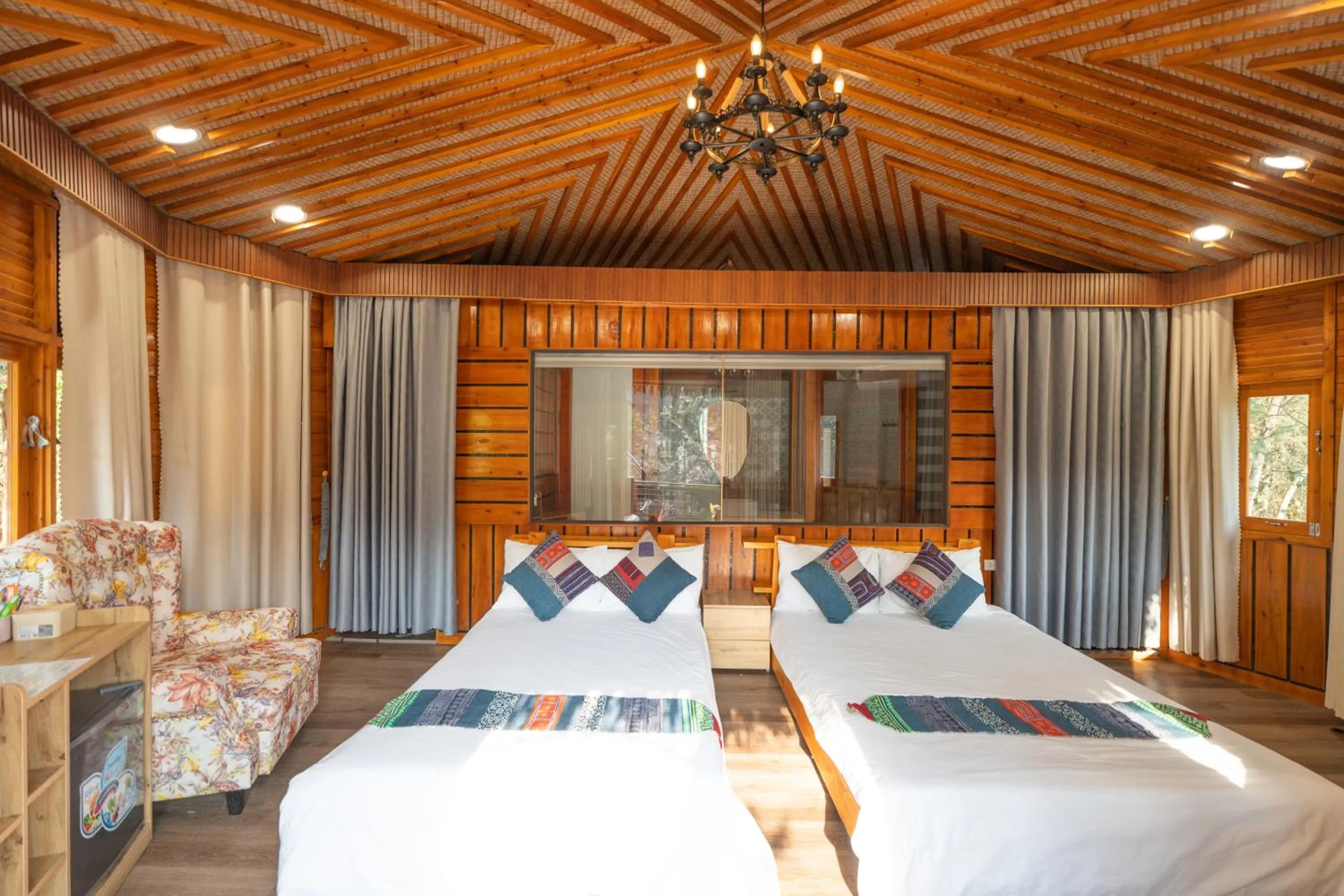 Bed in Sinai Bungalow & Hotel SaPa