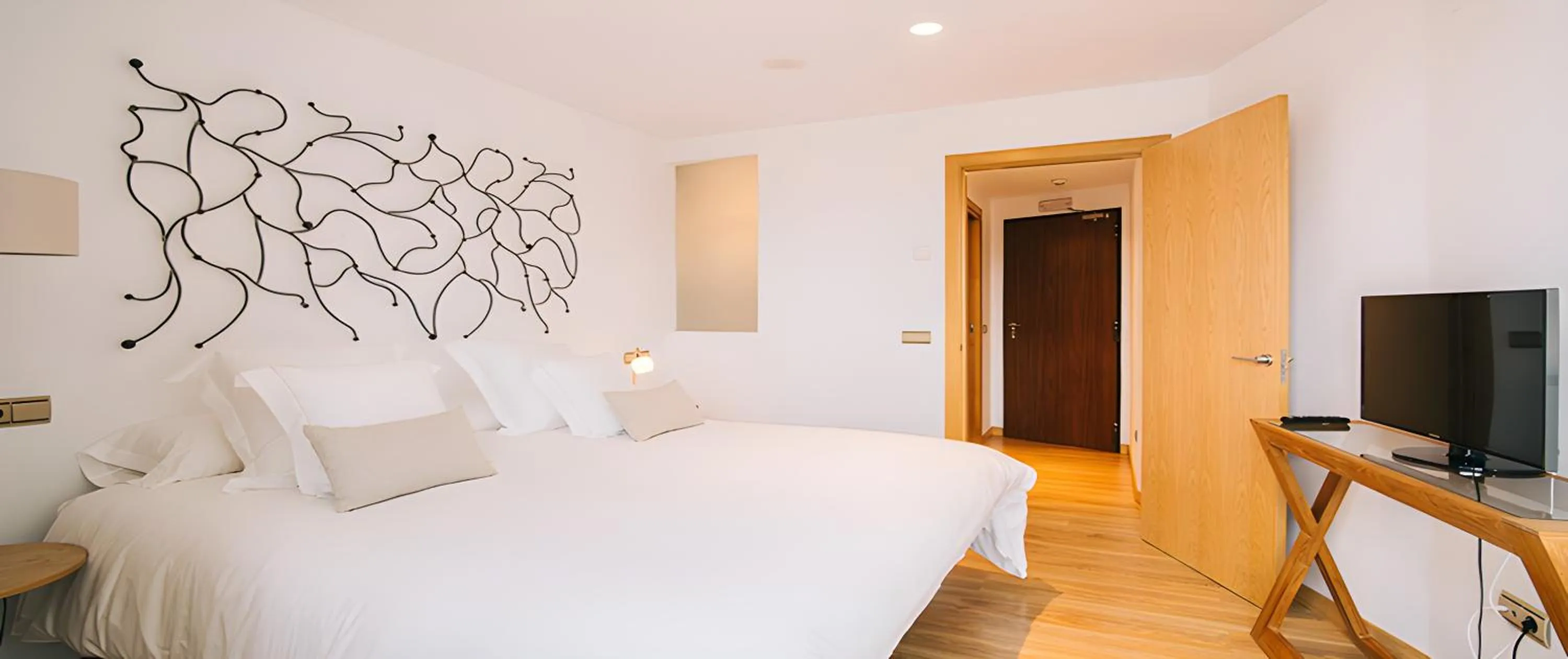 Bed in Hotel Rural Quercus Tierra