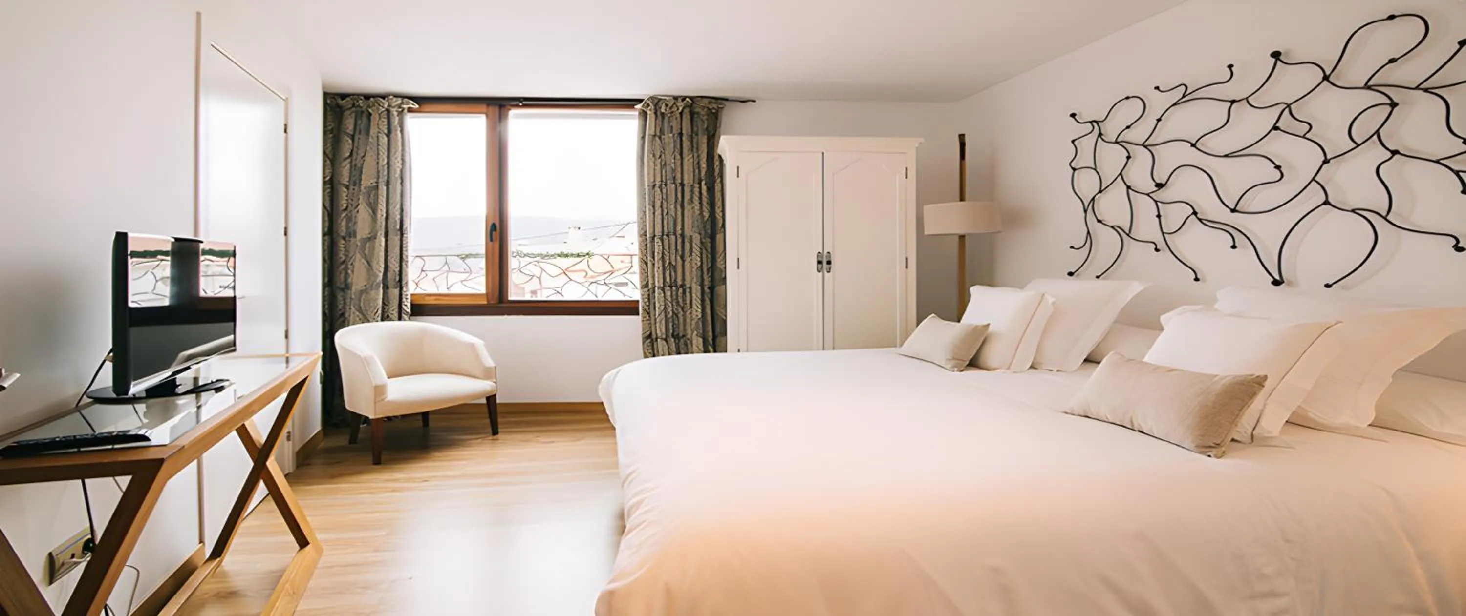 Bed in Hotel Rural Quercus Tierra