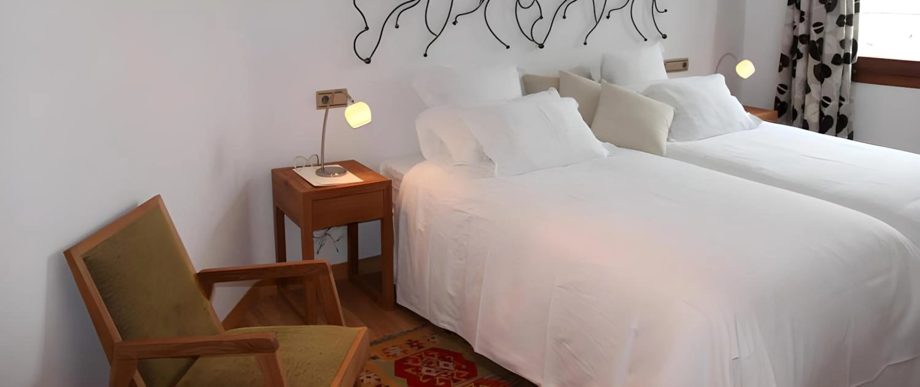 Bed in Hotel Rural Quercus Tierra