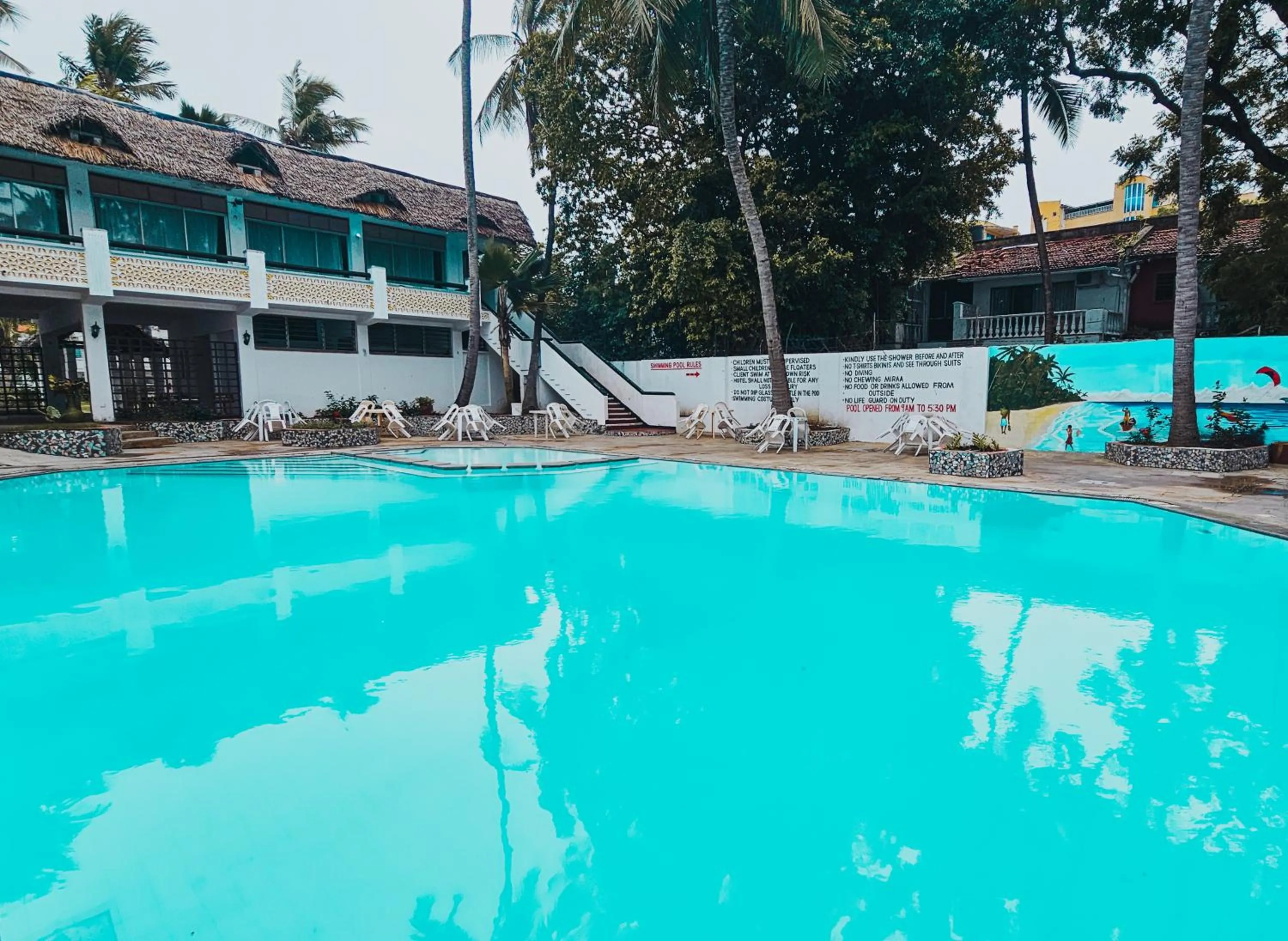 Swimming pool in Milele Beach Hotel