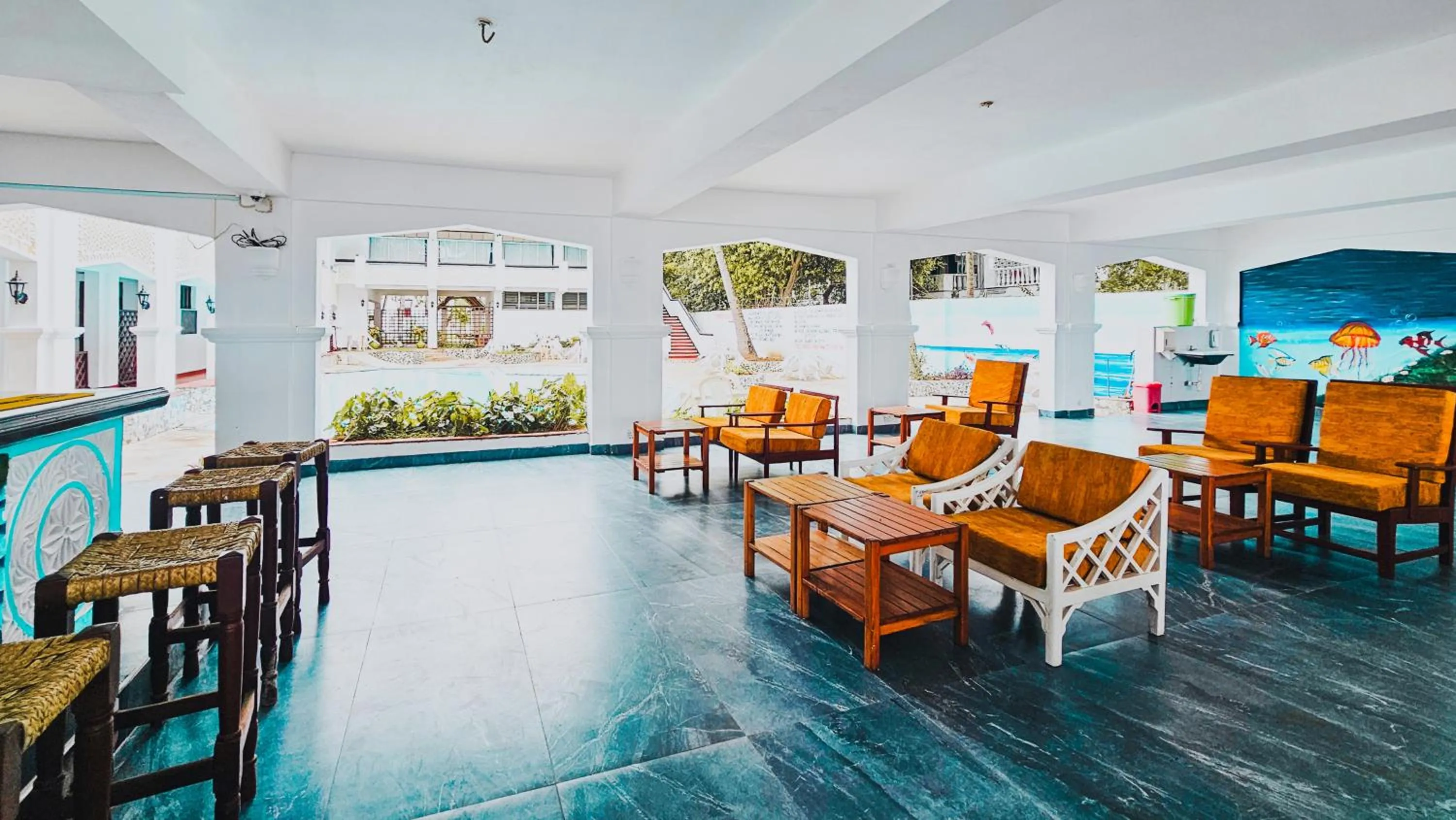 Communal lounge/ TV room in Milele Beach Hotel