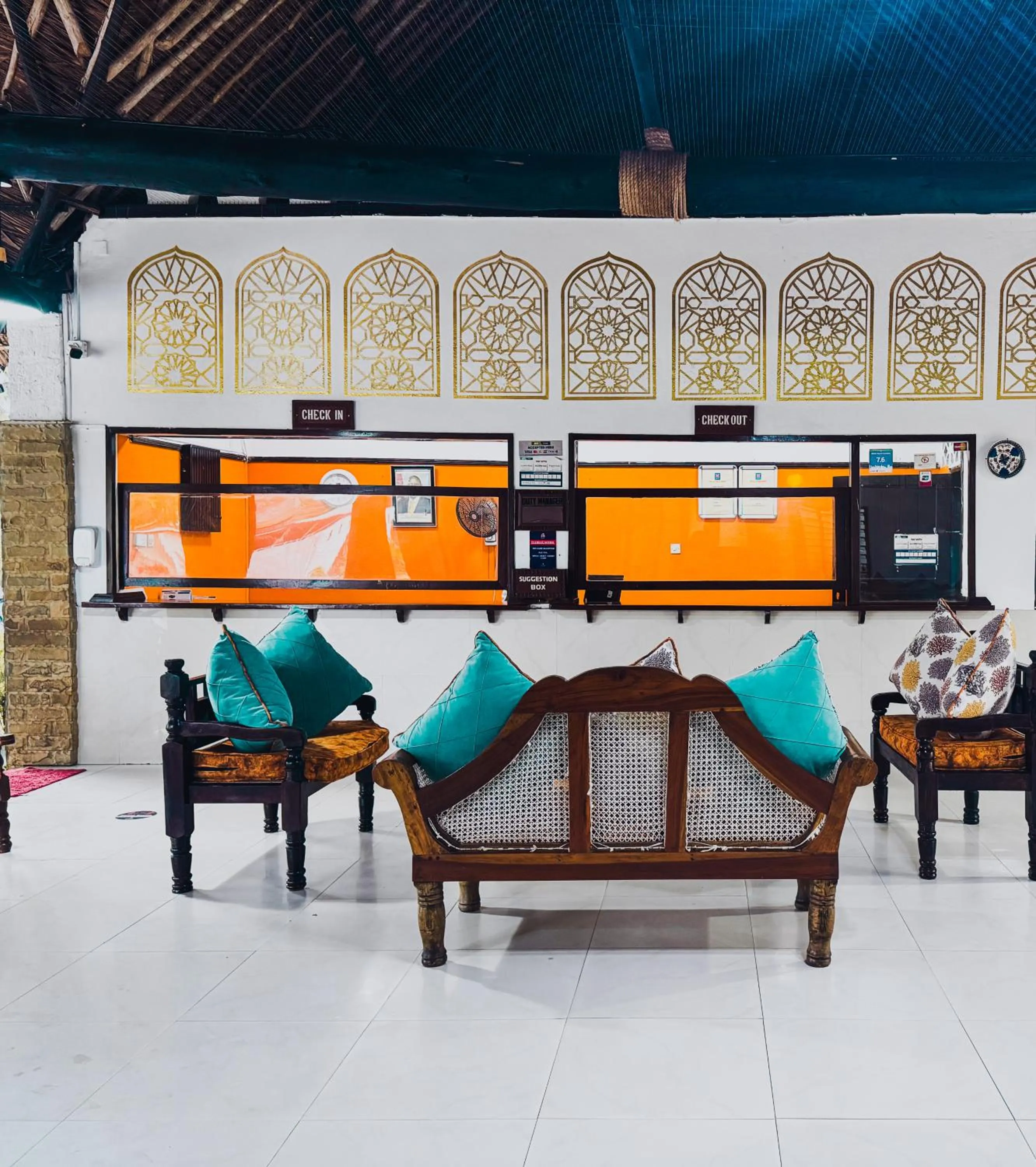 Lobby or reception in Milele Beach Hotel