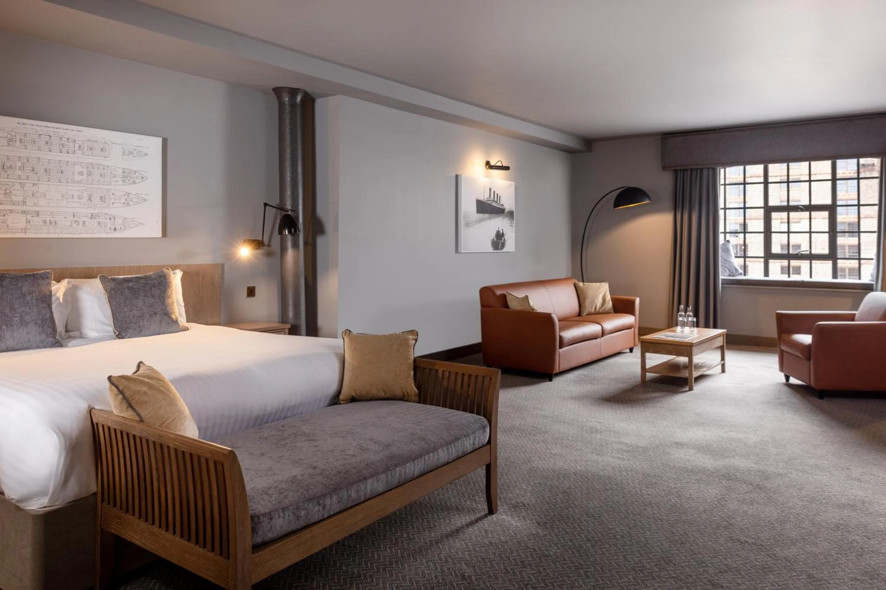 Bedroom, Bed in Titanic Hotel Liverpool