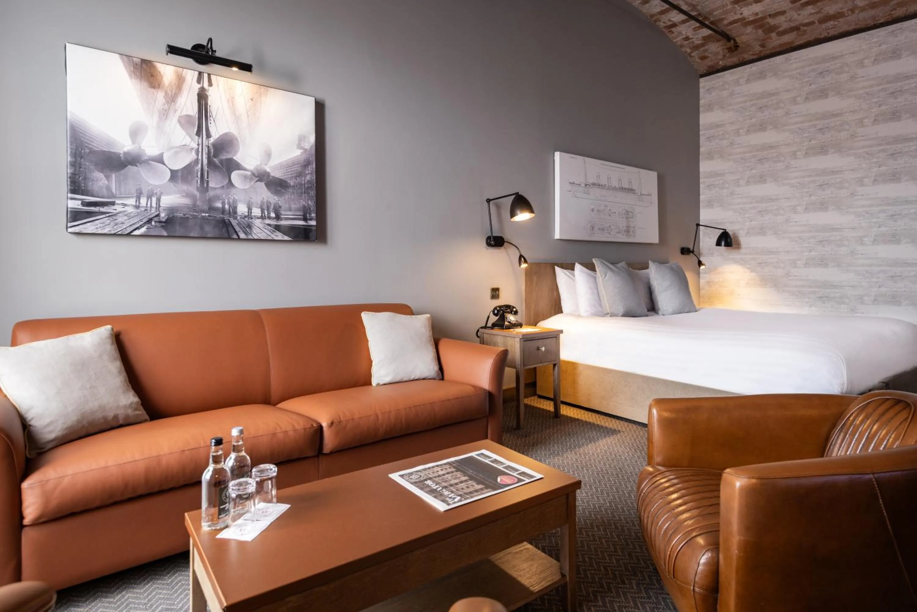 Bedroom, Bed in Titanic Hotel Liverpool