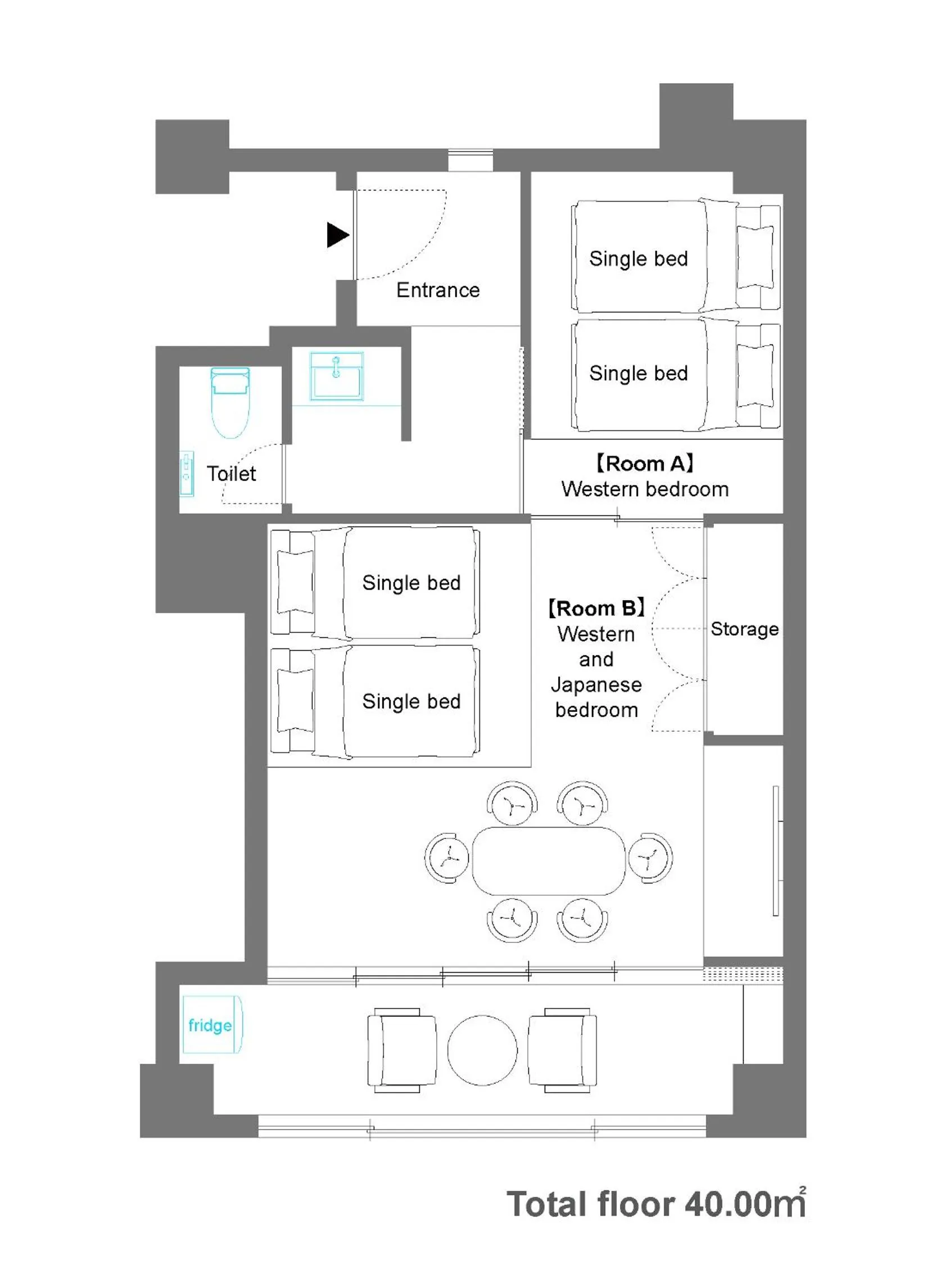Floor plan in Hakone Ashinoko Bikeikan 箱根芦ノ湖 美景館