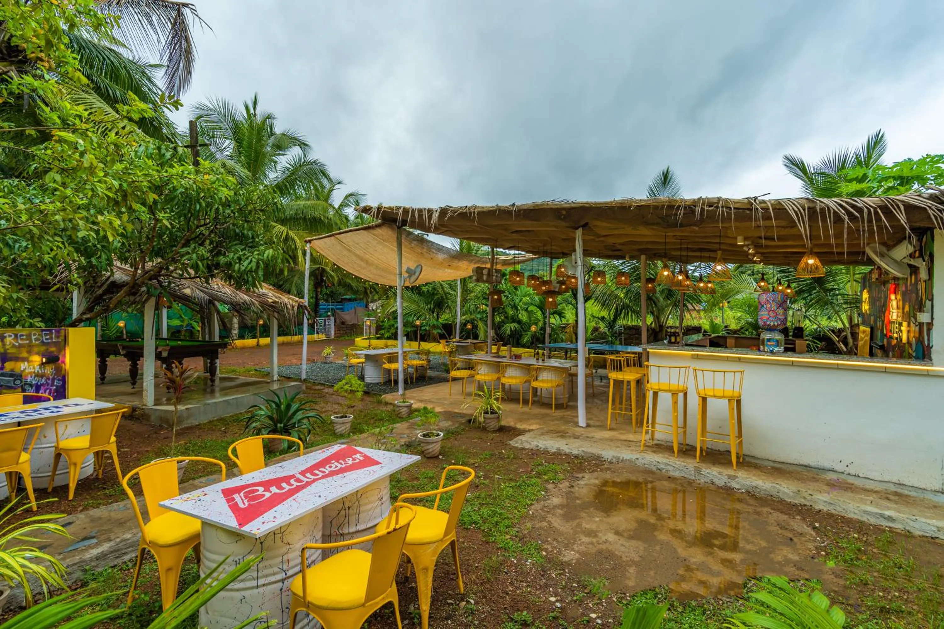 Patio in Whoopers Party Hostel, Palolem