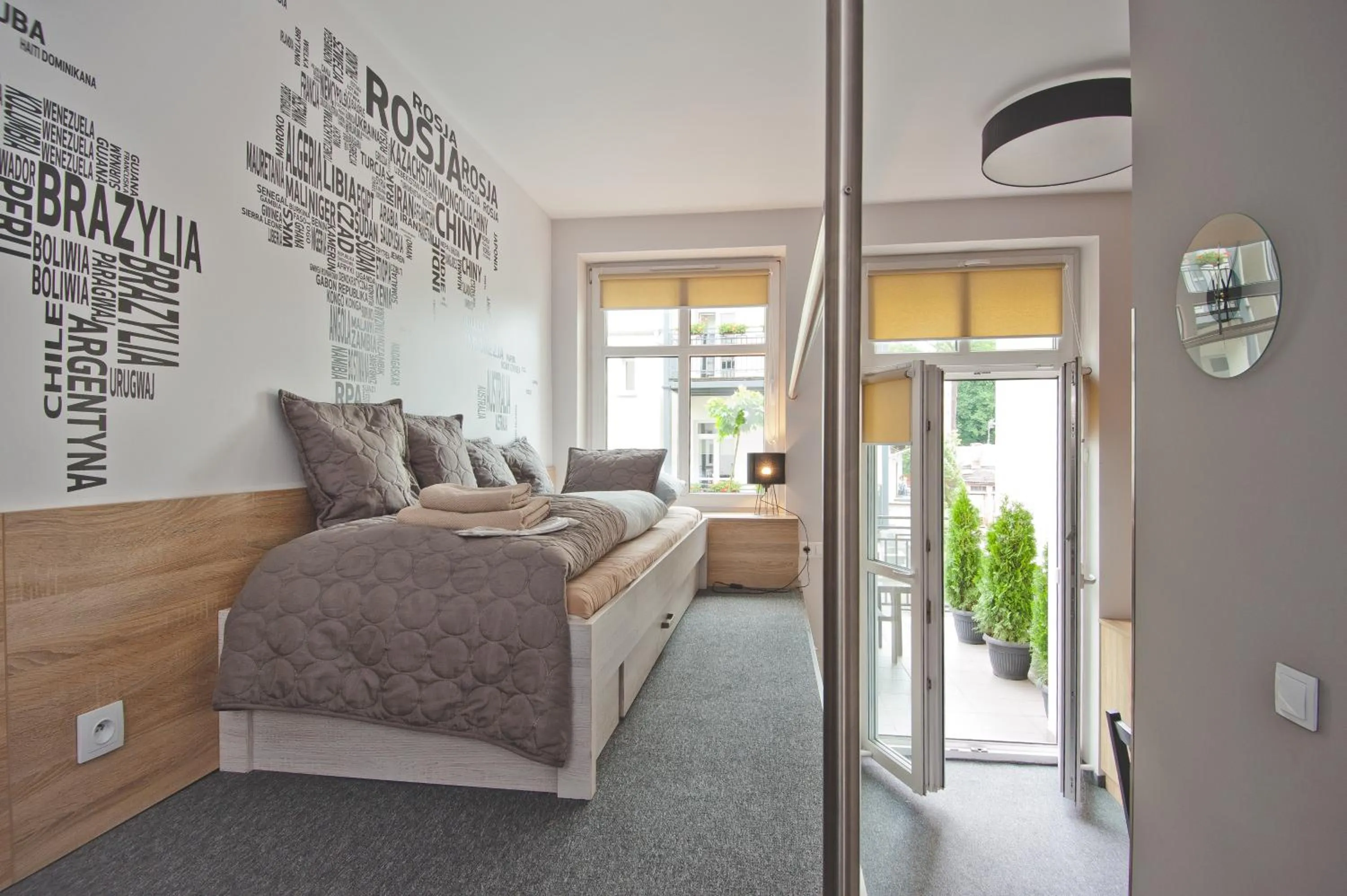 Seating area, Bed in Apartamenty Leszno