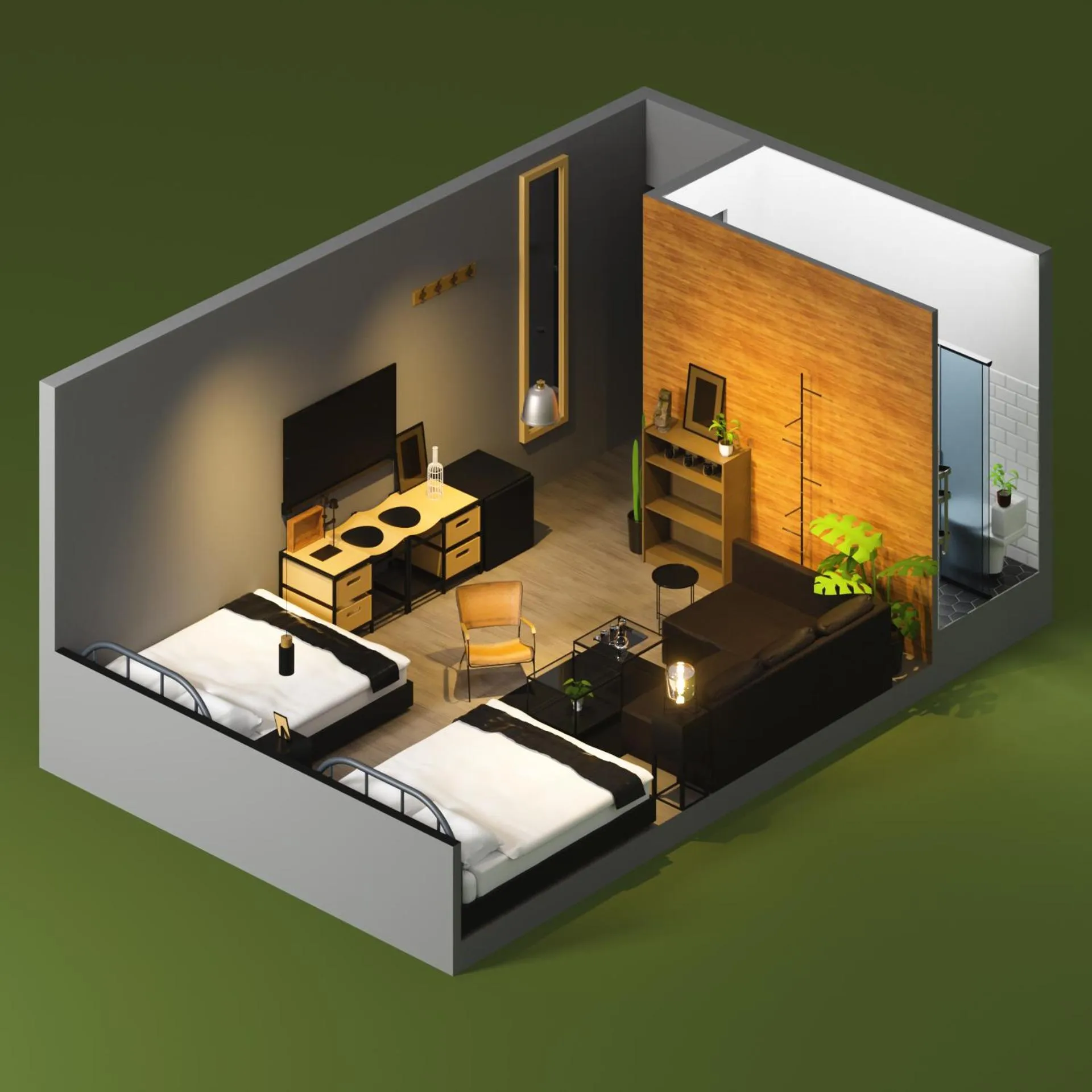 Decorative detail, Bed in 好趣旅店 How Chill Inn #風格設計民宿 #停車折抵 #可包棟