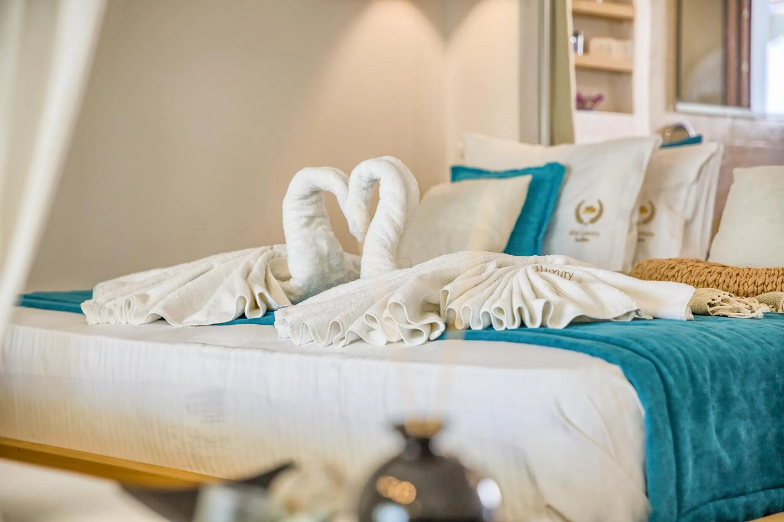 Bed in Alia Beachfront Suites and Spa