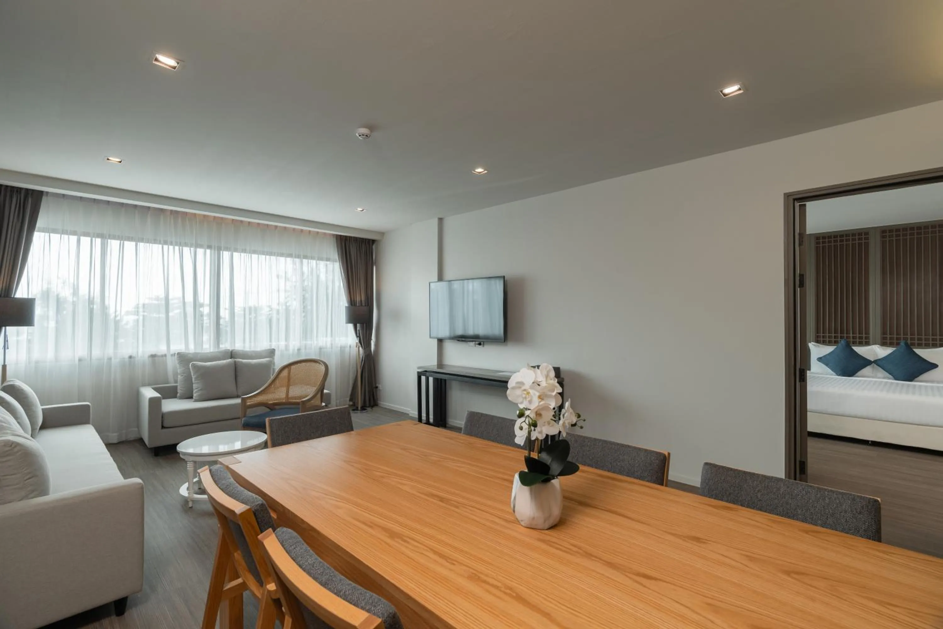 Living room in Bella Nara Phuket Naiyang Beach