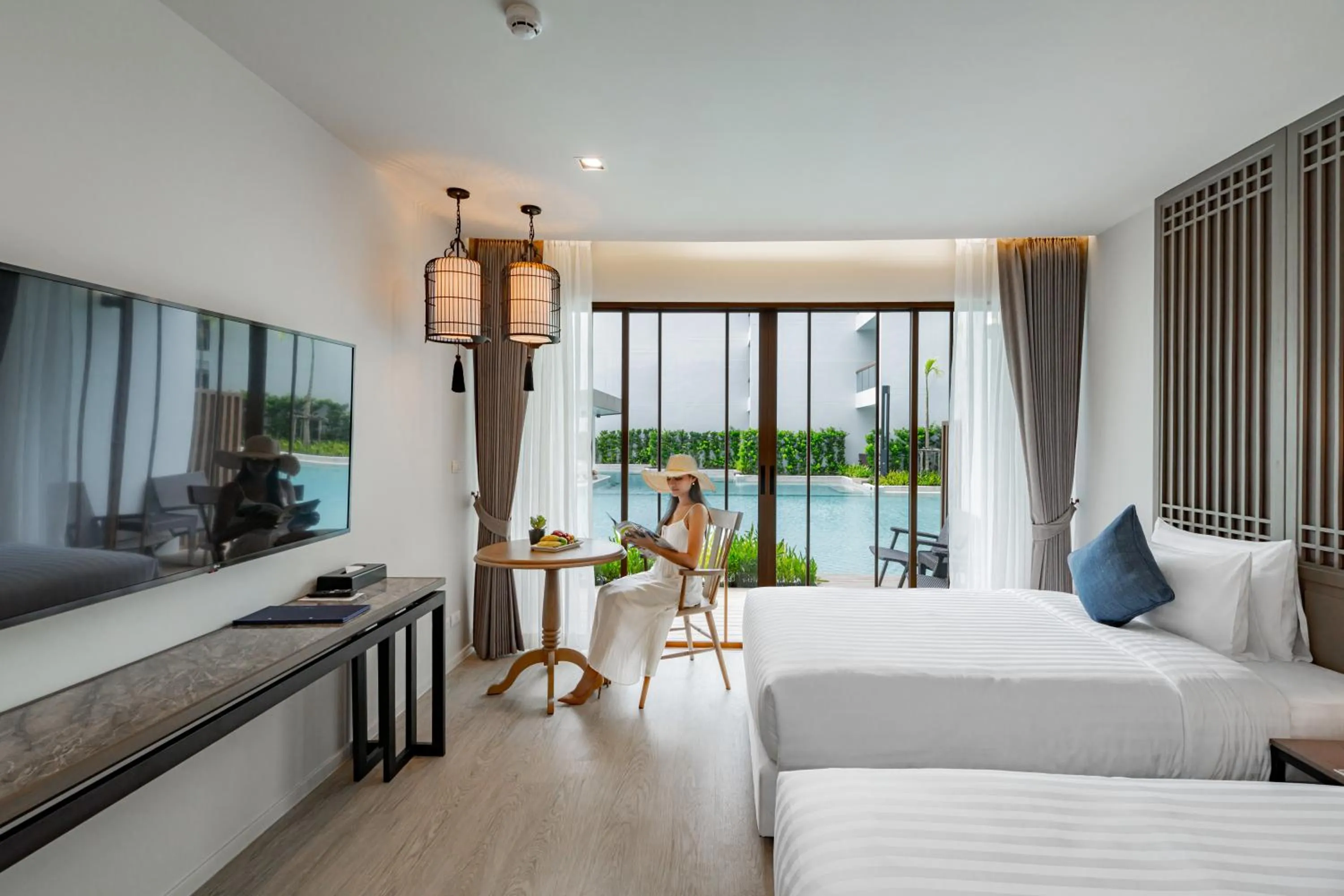 Bed in Bella Nara Phuket Naiyang Beach