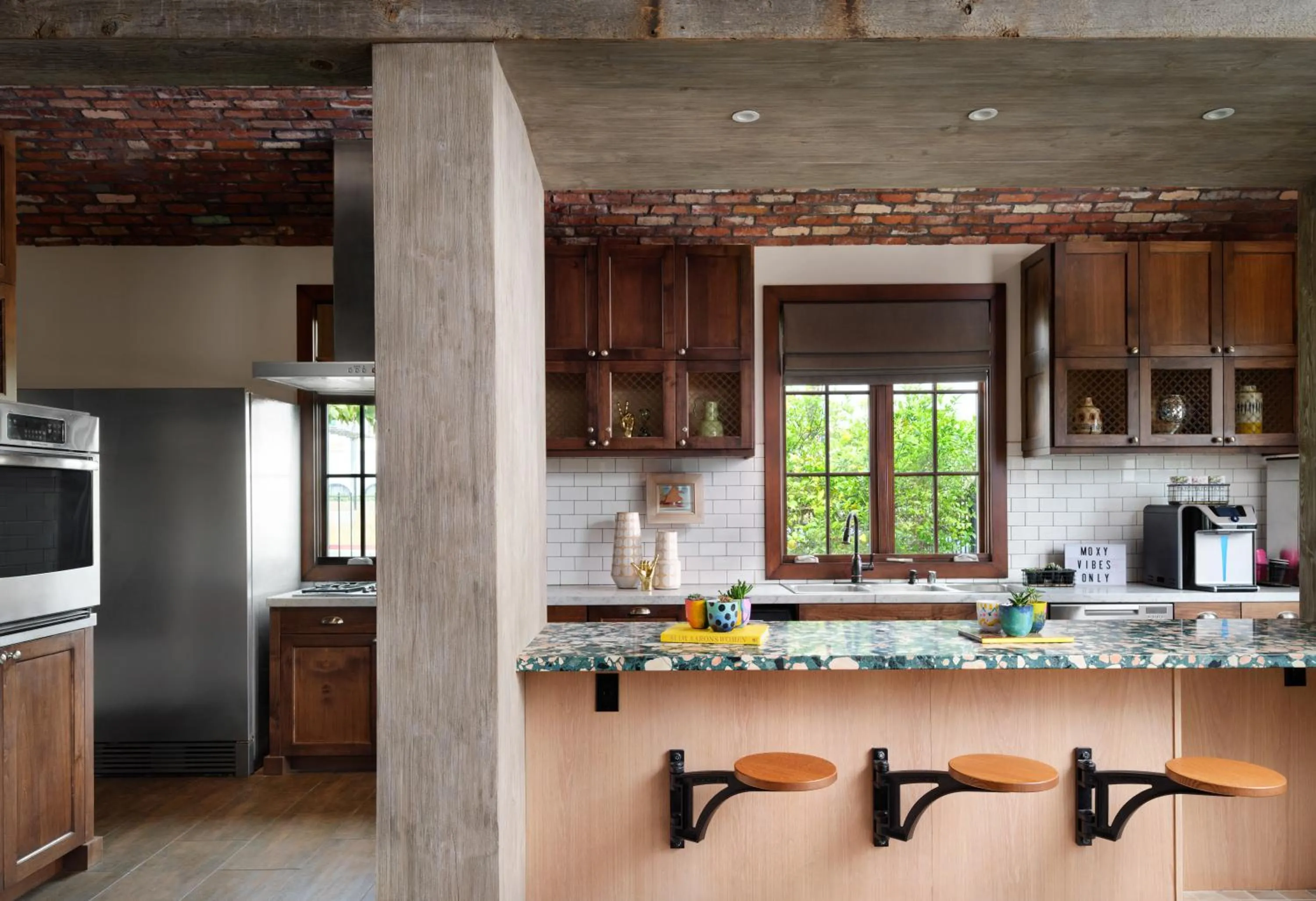 Communal kitchen in Moxy Santa Barbara