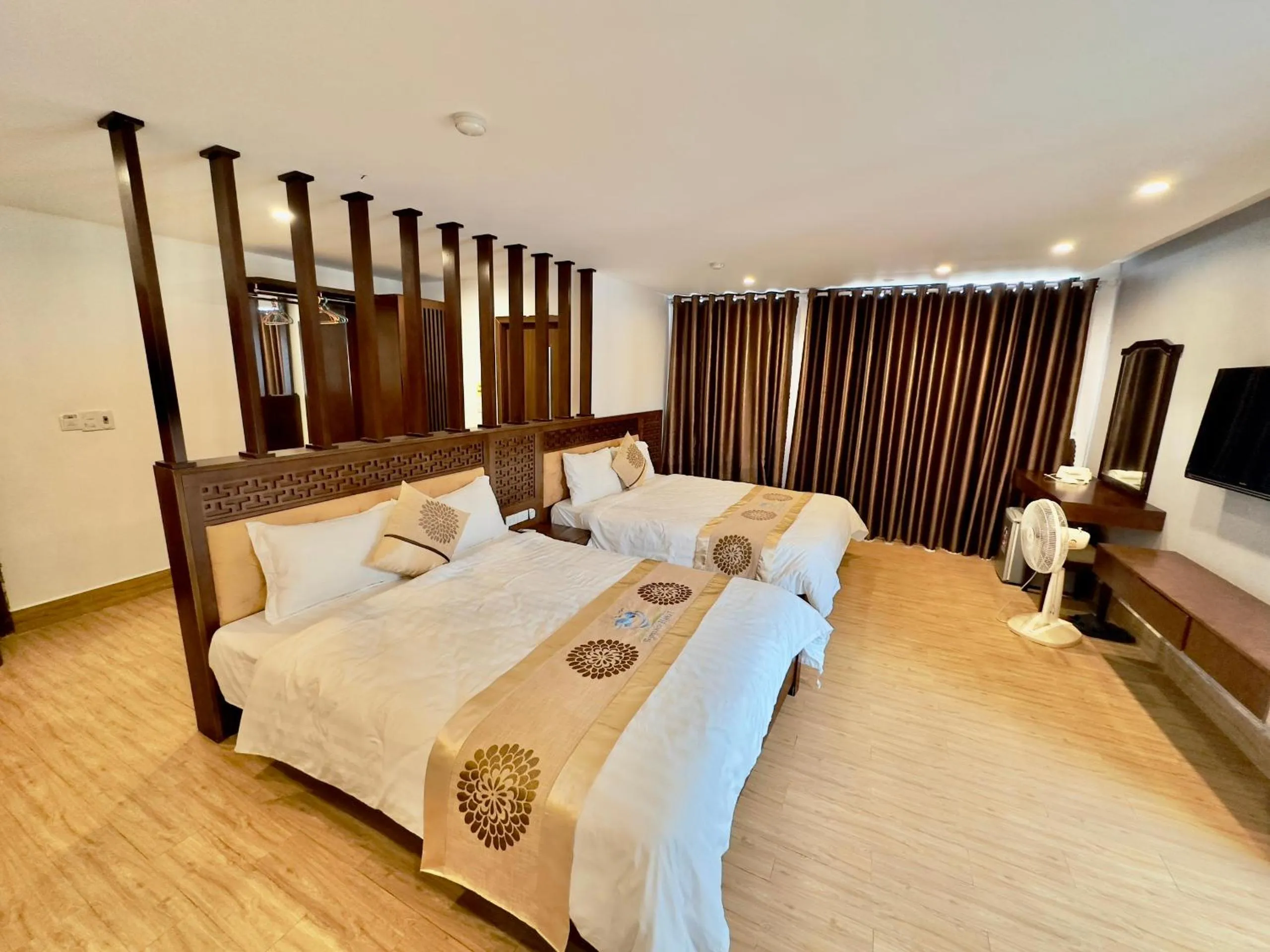 Bed in Romance hotel