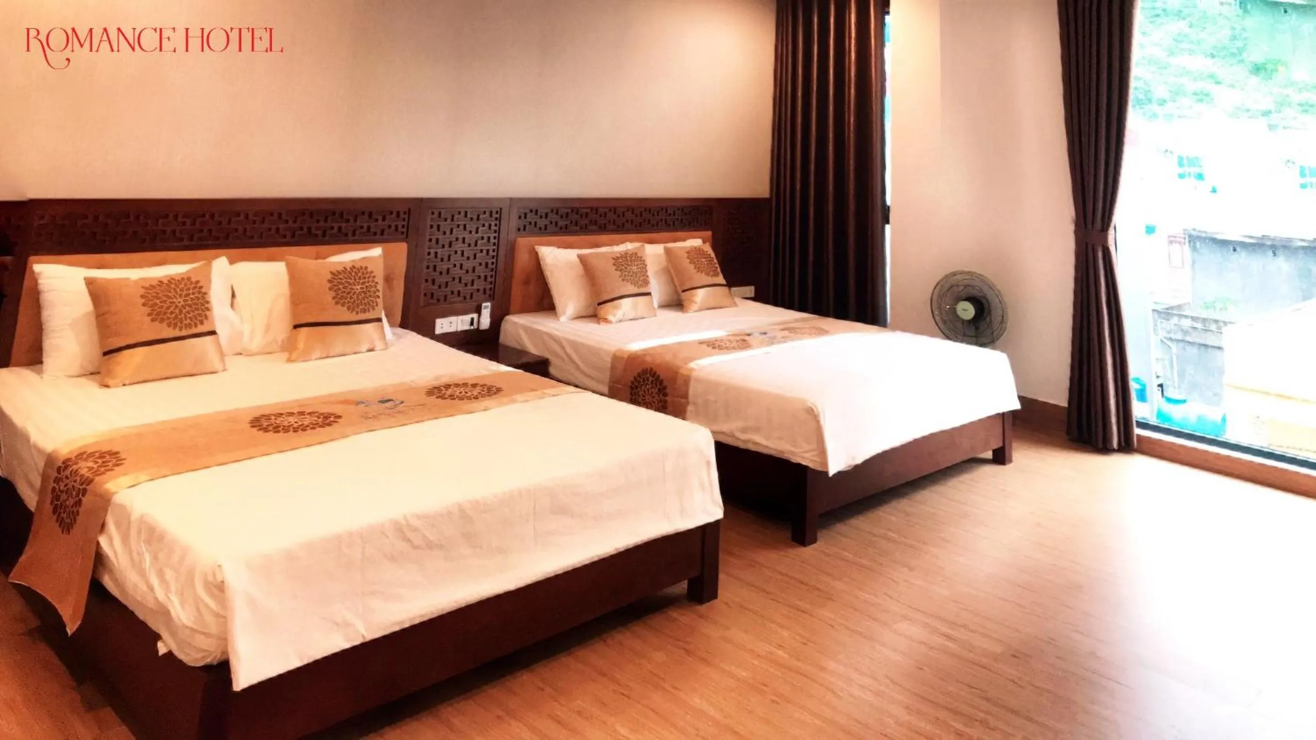 Bed in Romance hotel