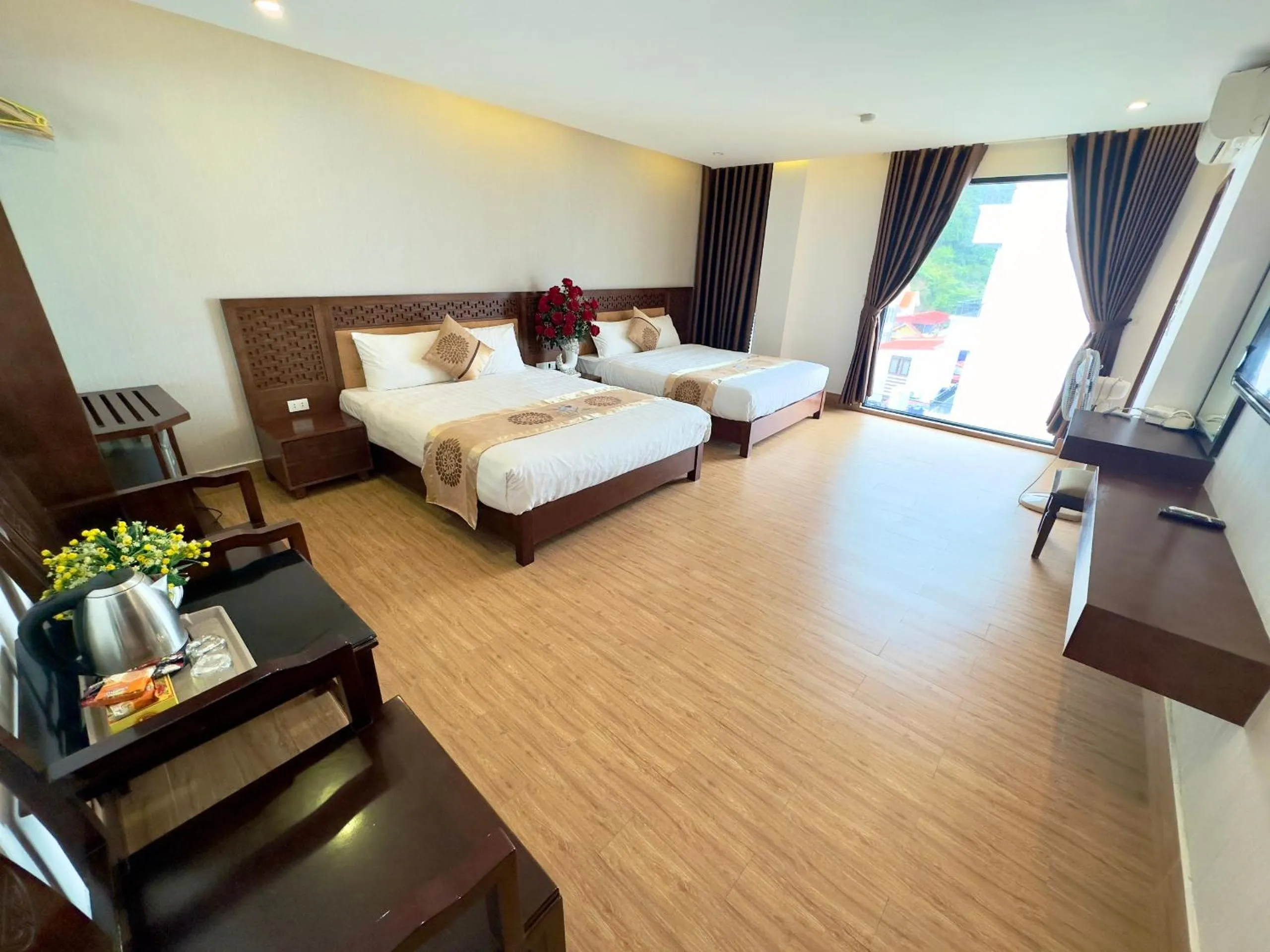 Bed in Romance hotel