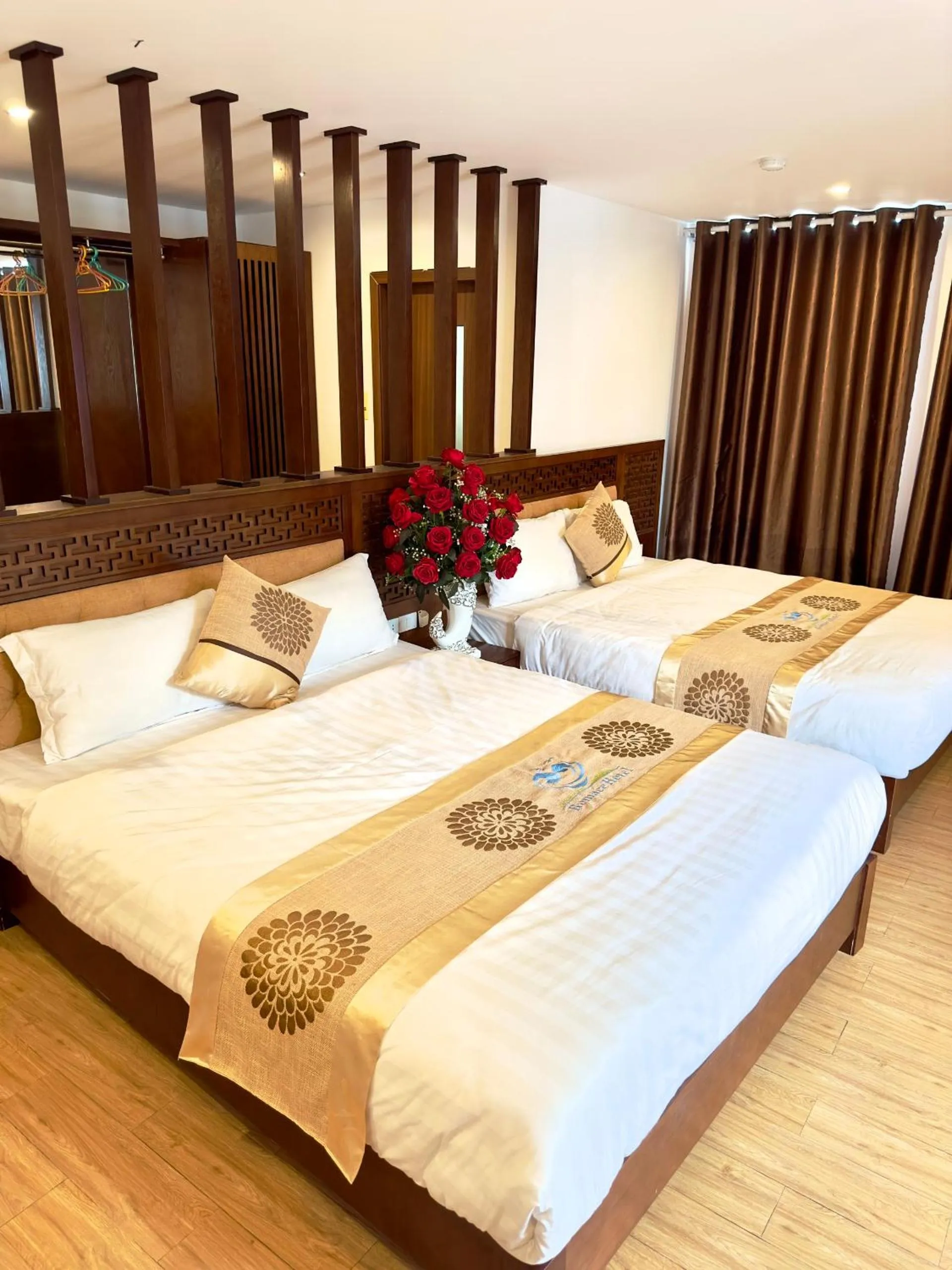 Bed in Romance hotel