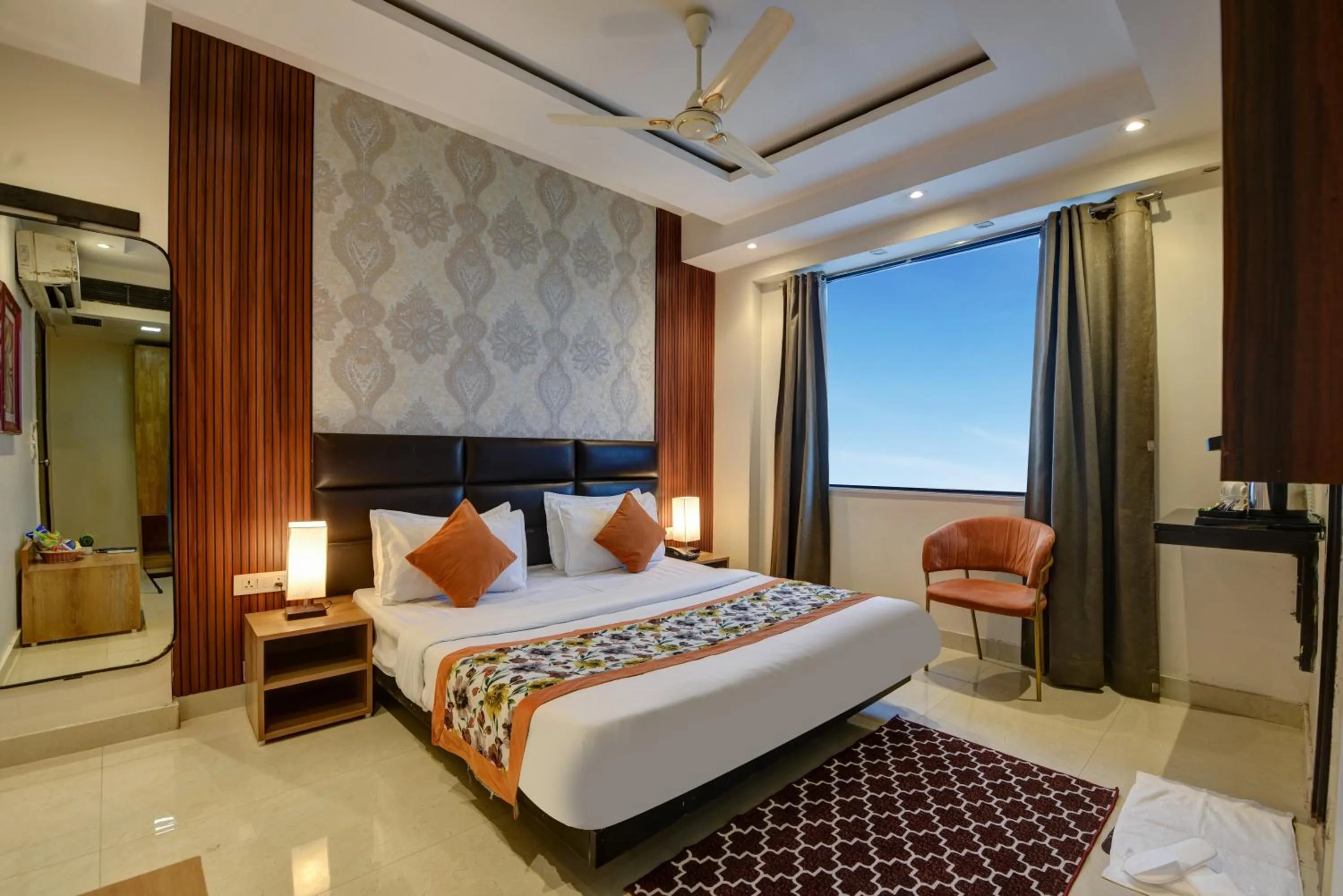 Bed in Qotel Comfort AT Residency Kaushambi Anand Vihar