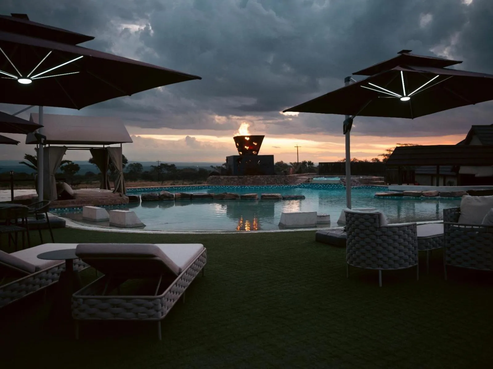 Pool view in Shekinah Lion & Game Lodge