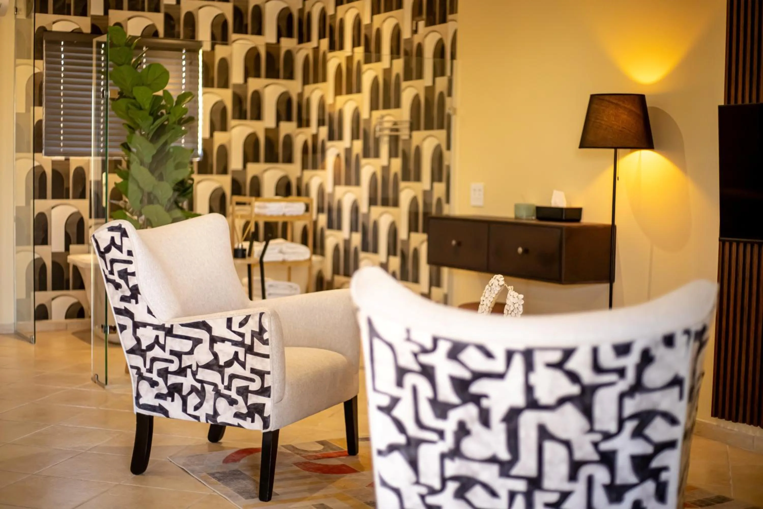 Seating area in Shekinah Lion & Game Lodge