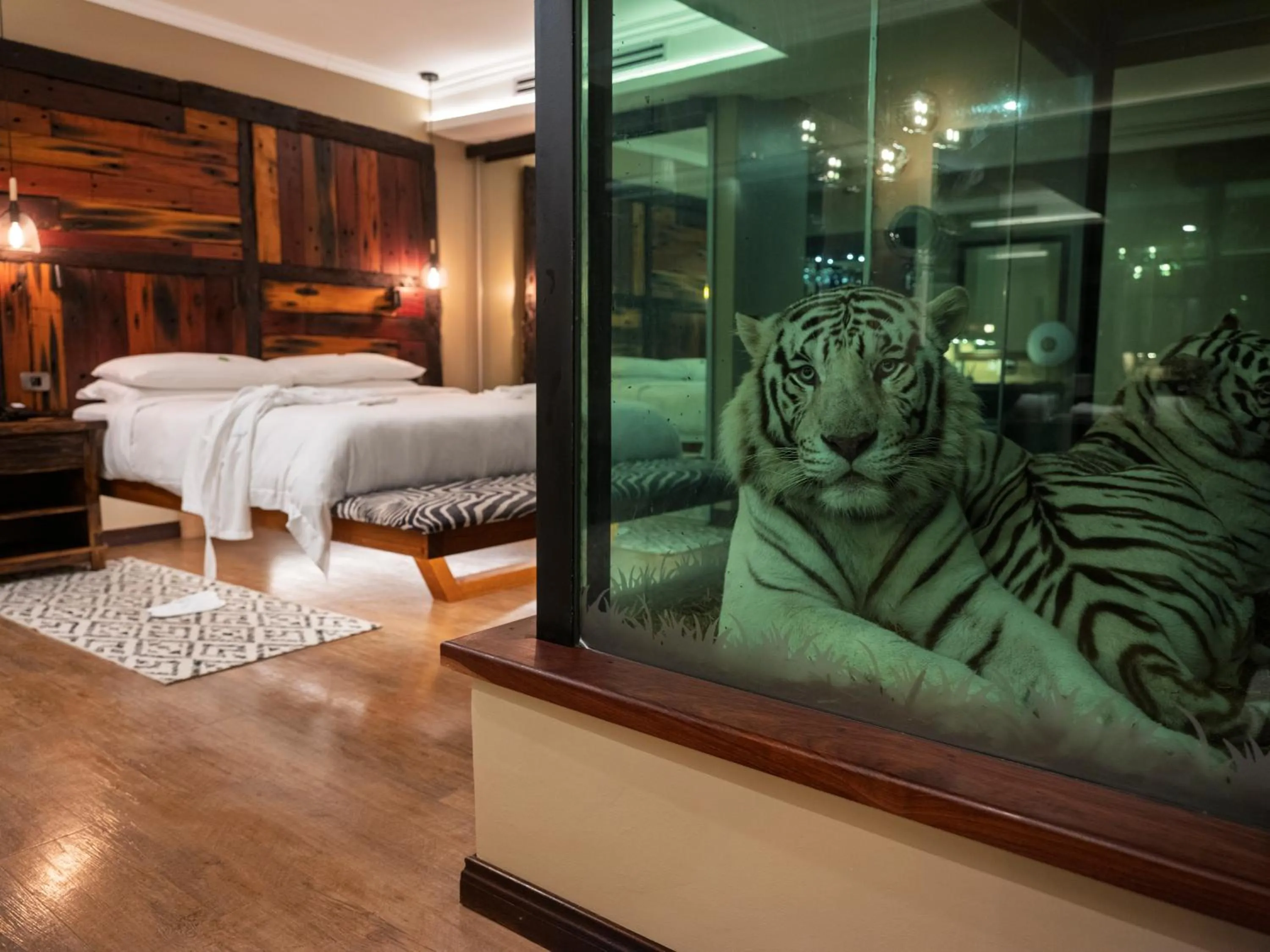 Bed in Shekinah Lion & Game Lodge