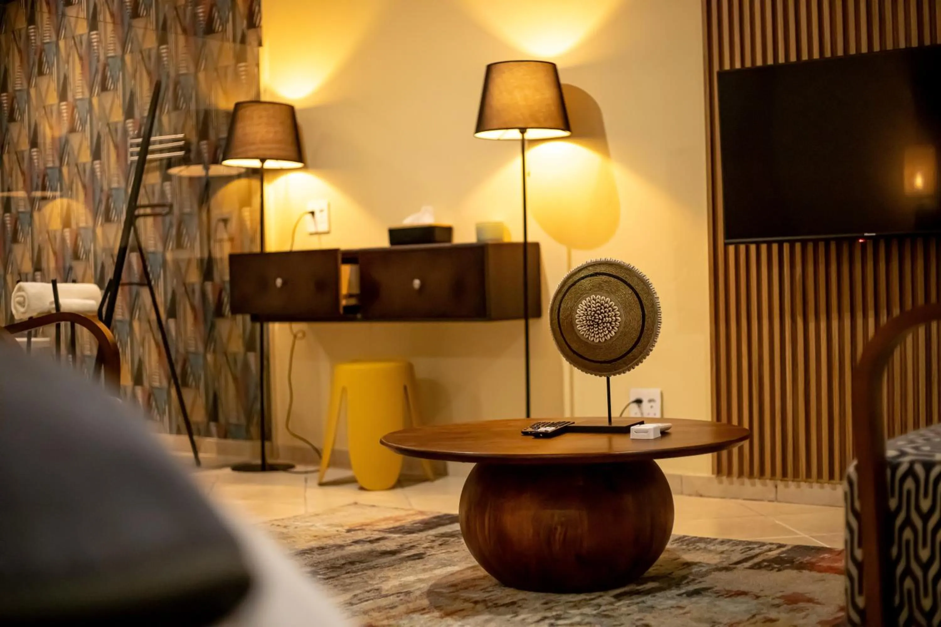 Seating area in Shekinah Lion & Game Lodge