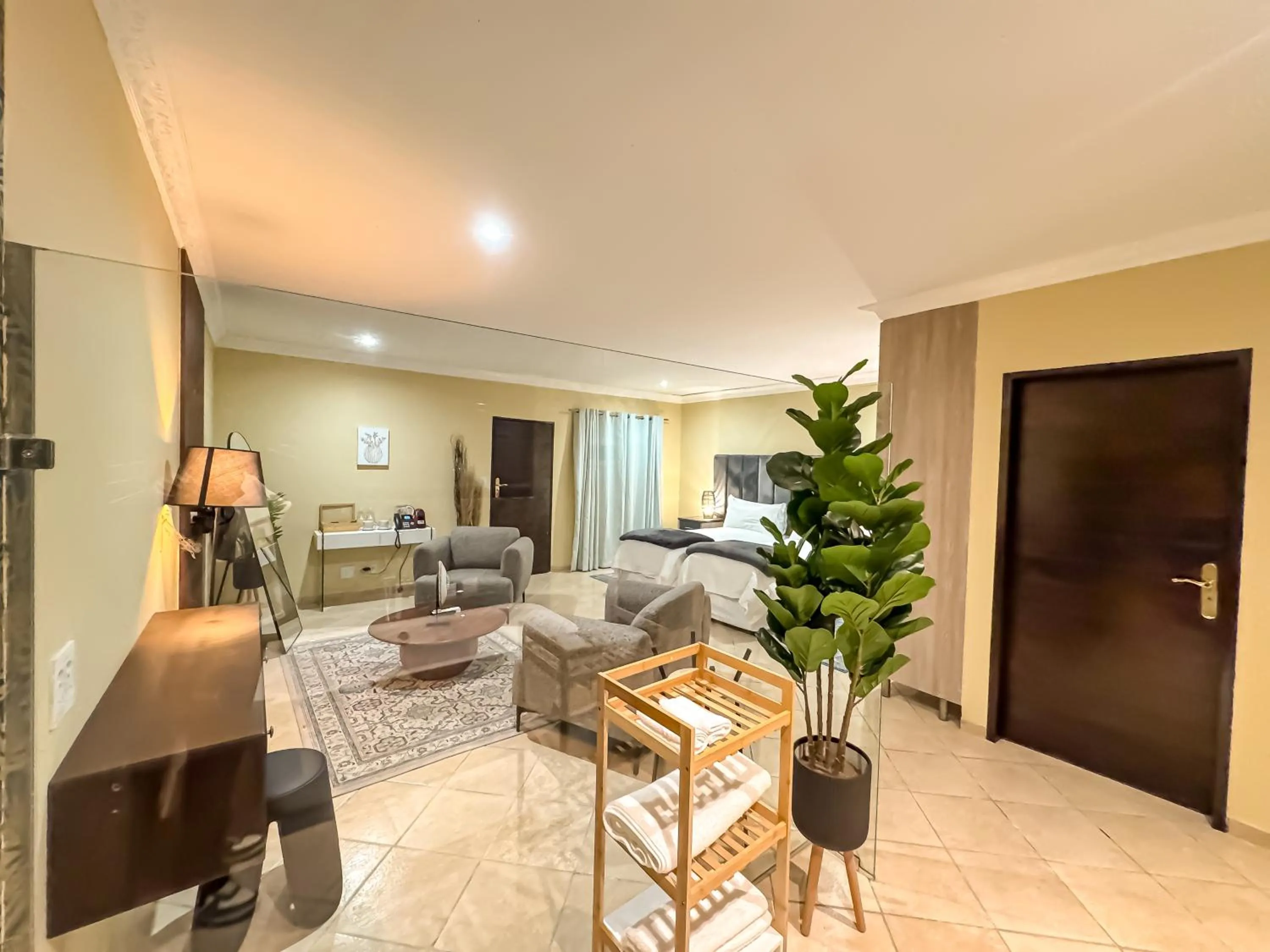 Seating area in Shekinah Lion & Game Lodge