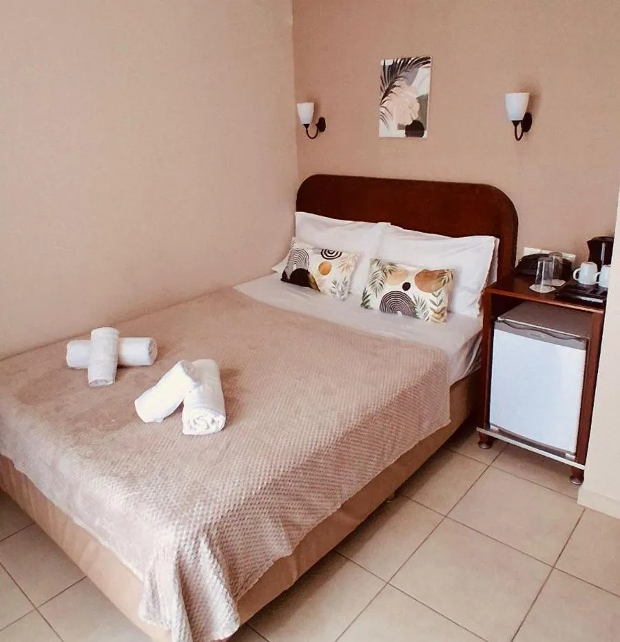 Bed in Hotel Strimoniko