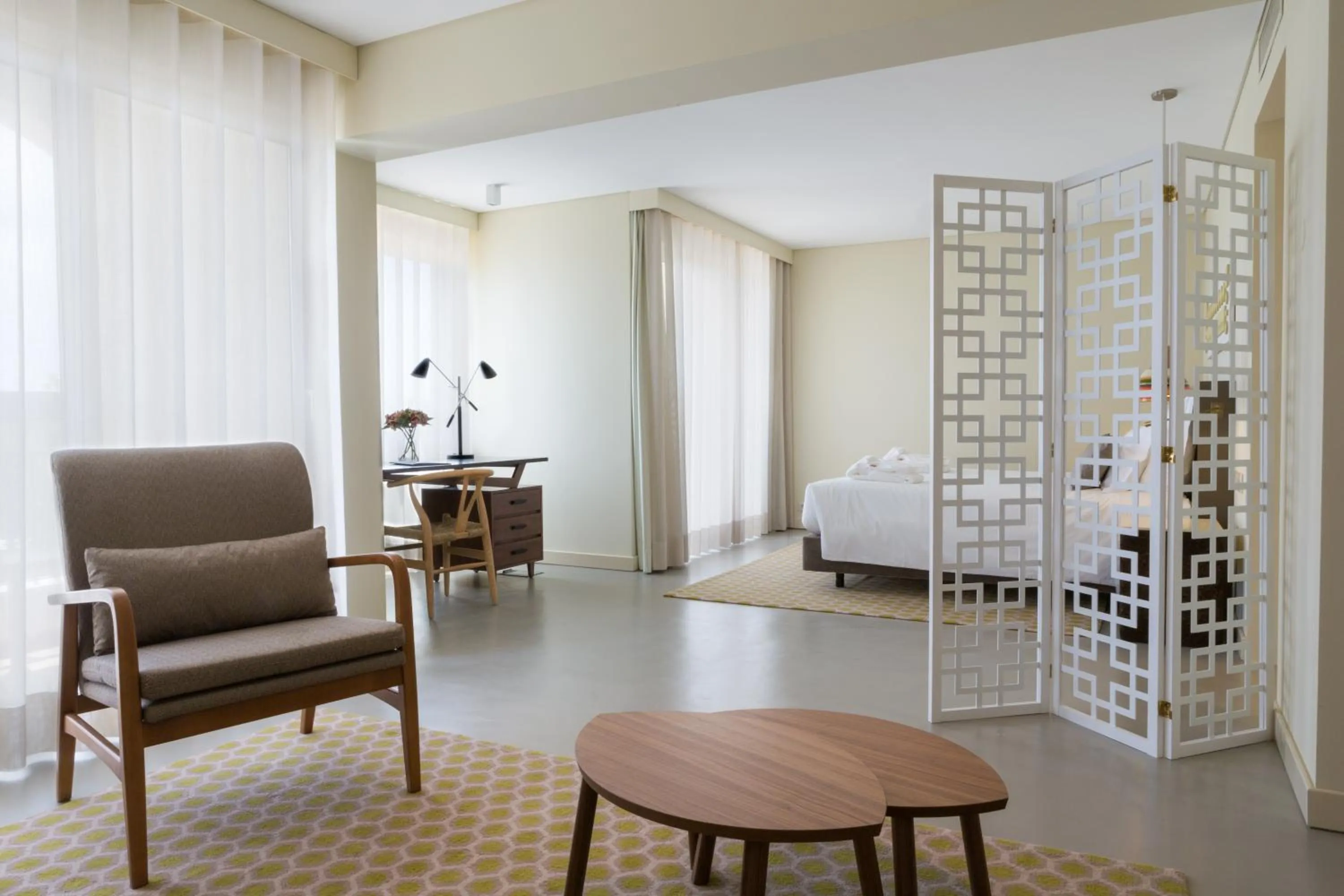 Bed in OZADI Tavira Hotel