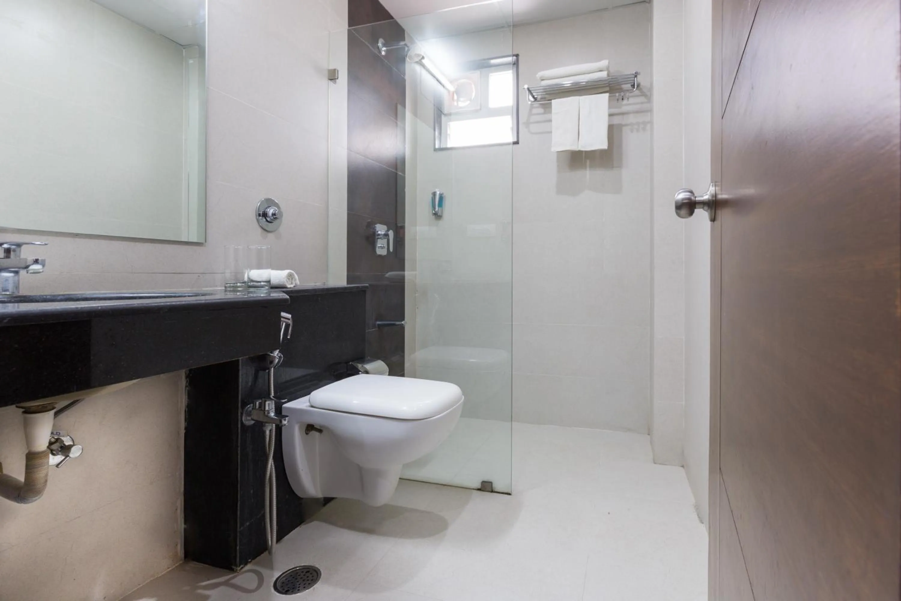 Shower in Sanctum Suites BEL Road Bangalore