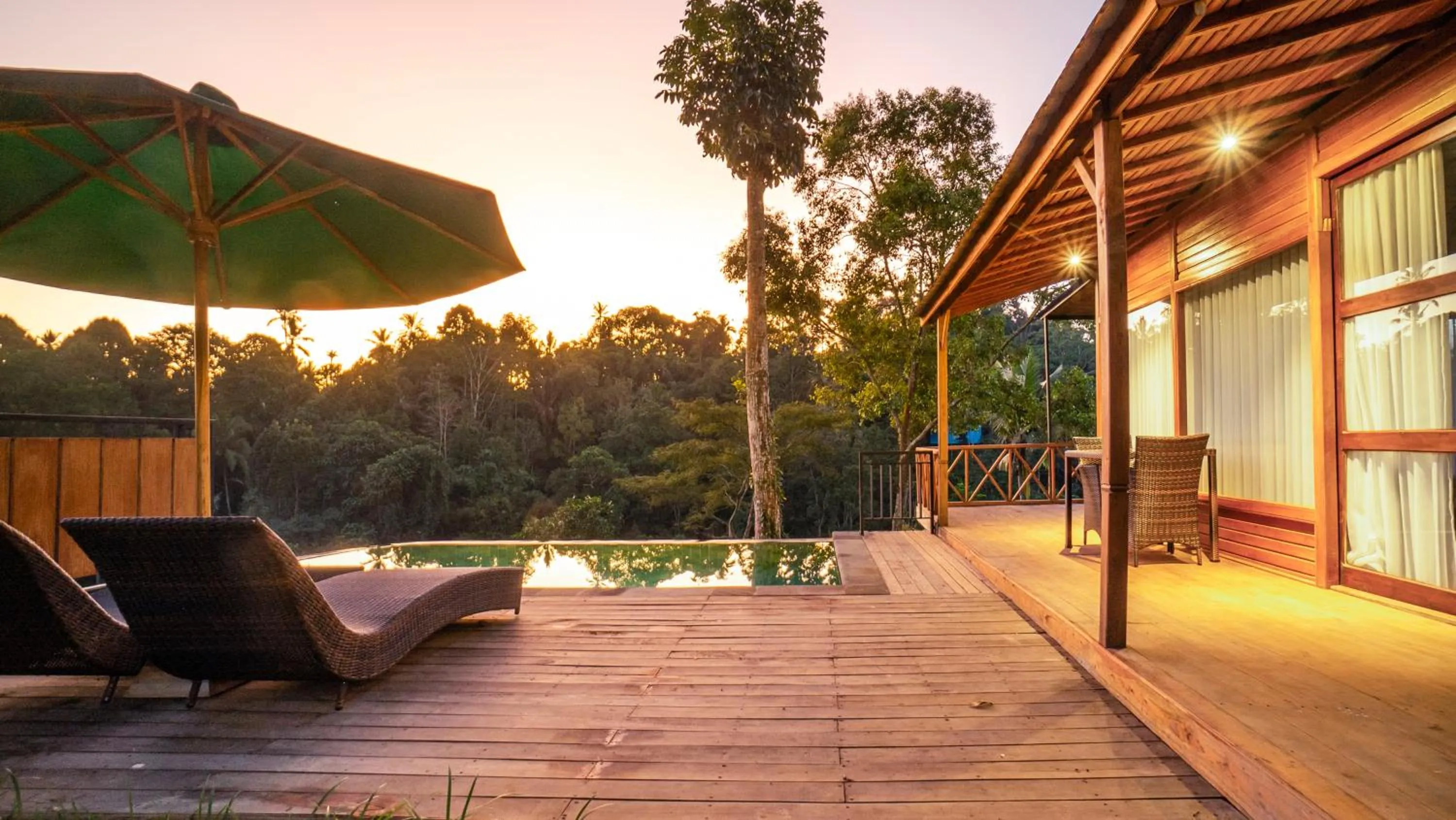 Sunset in Anja Villas Ubud