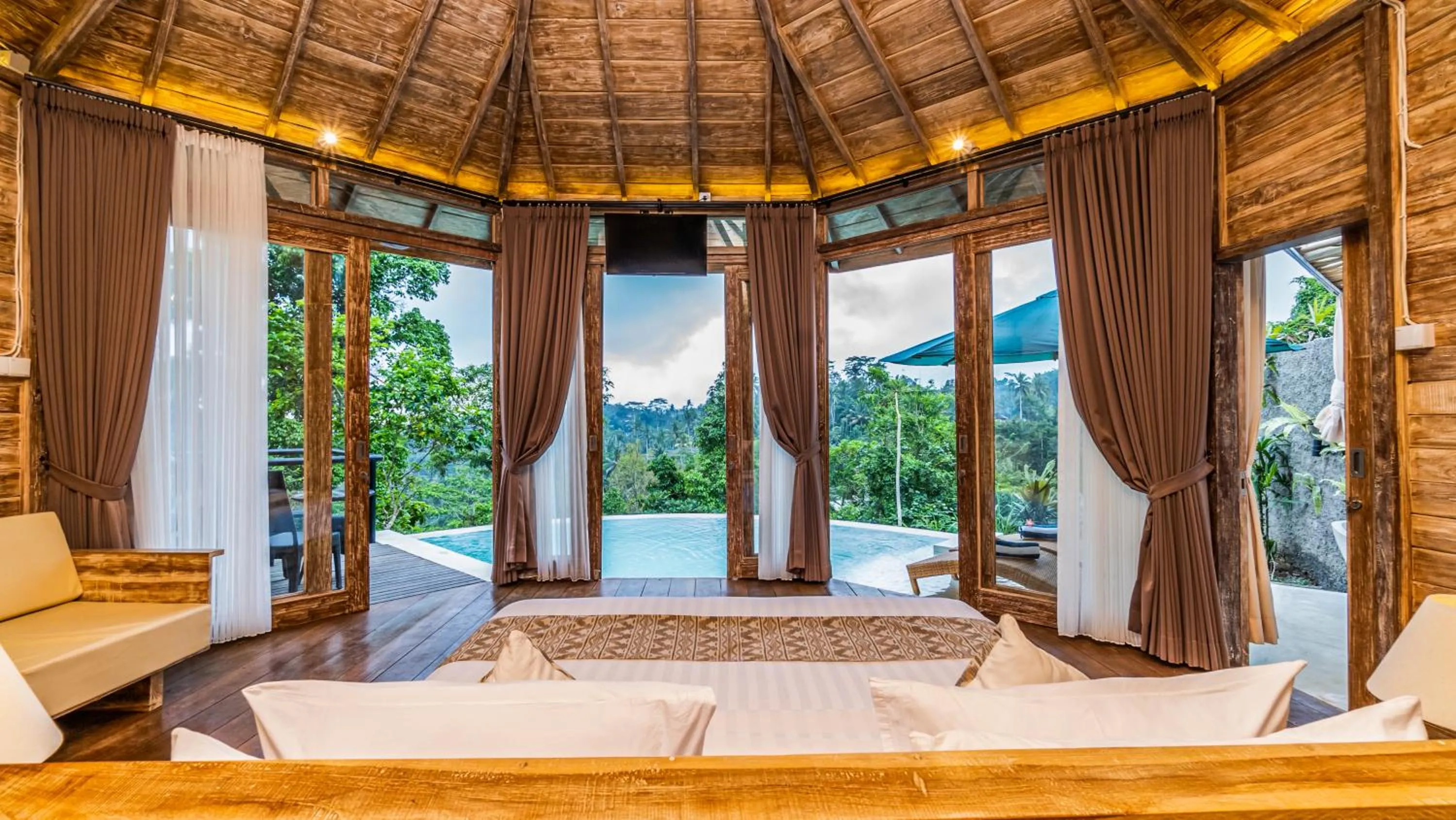 View (from property/room), Bed in Anja Villas Ubud