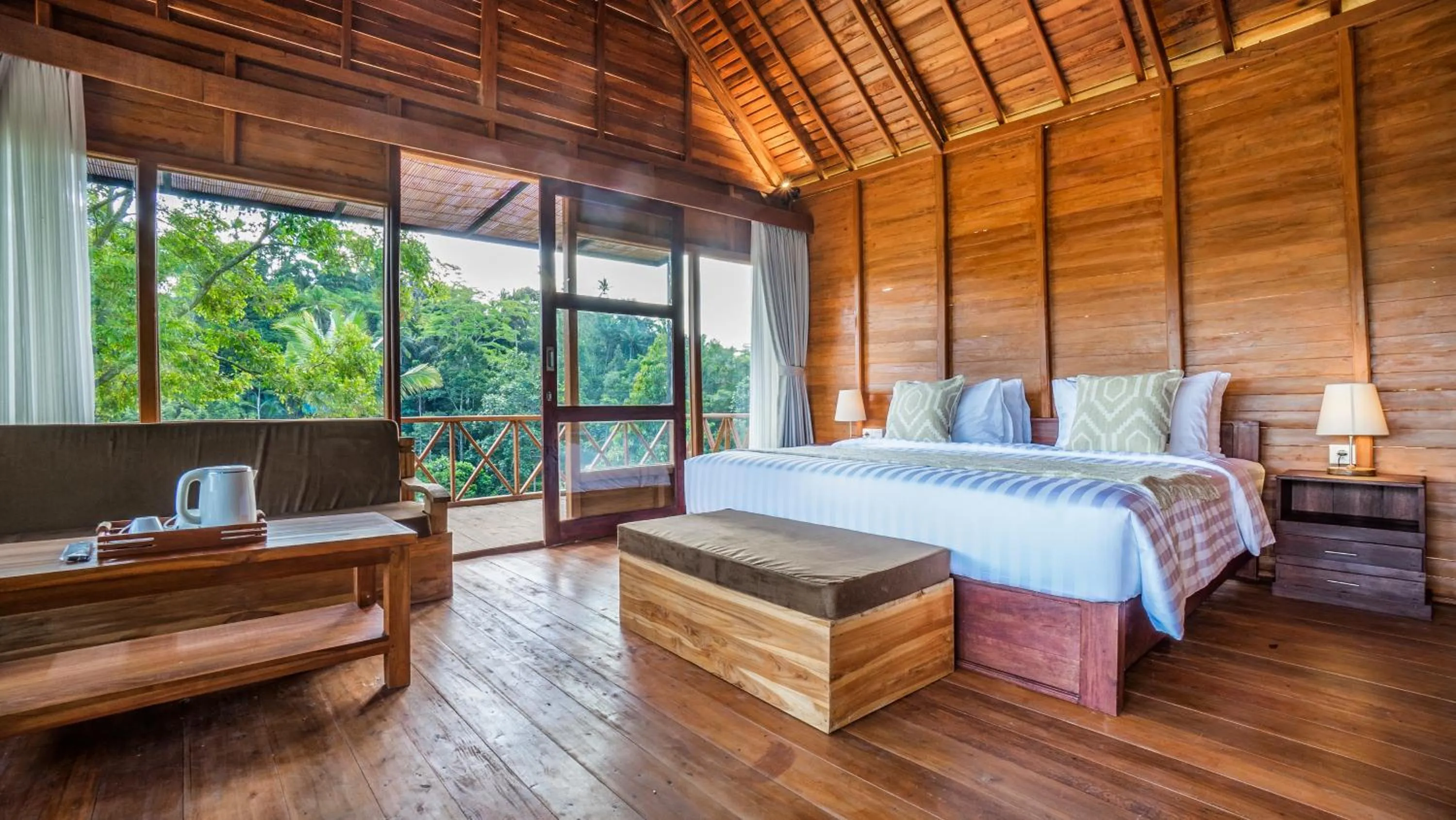 Bed in Anja Villas Ubud