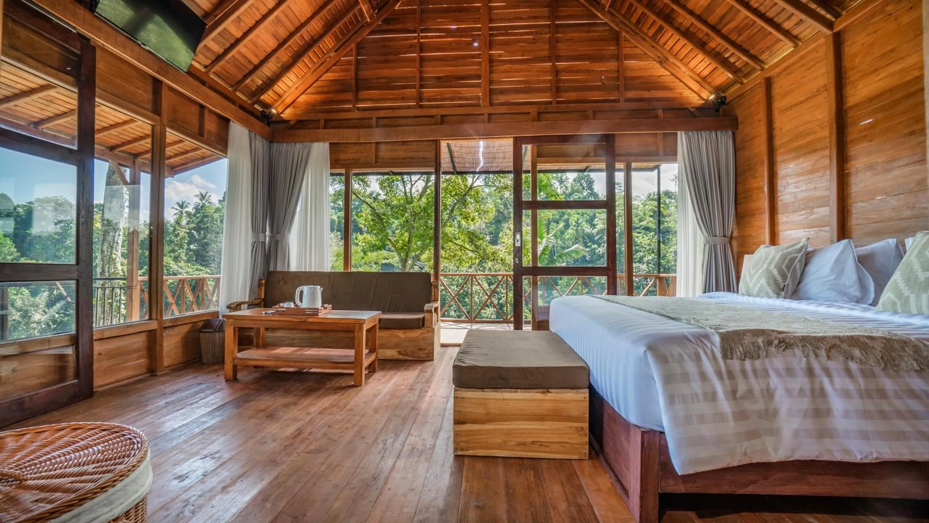 Bed in Anja Villas Ubud