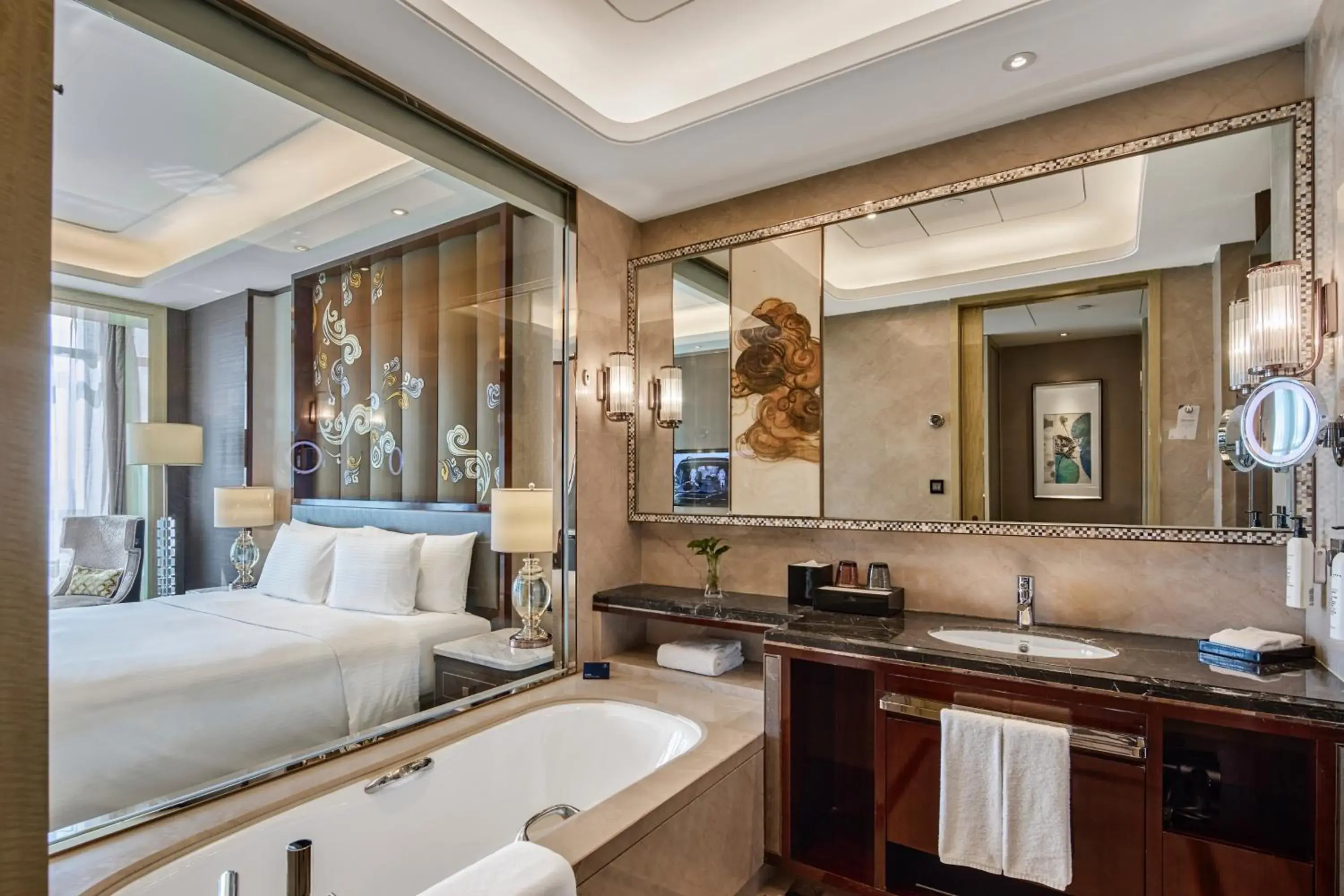 Deluxe Hollywood Twin Room in Wanda Realm Yinchuan Deluxe Hollywood Twin Room in Wanda Realm Yinchuan