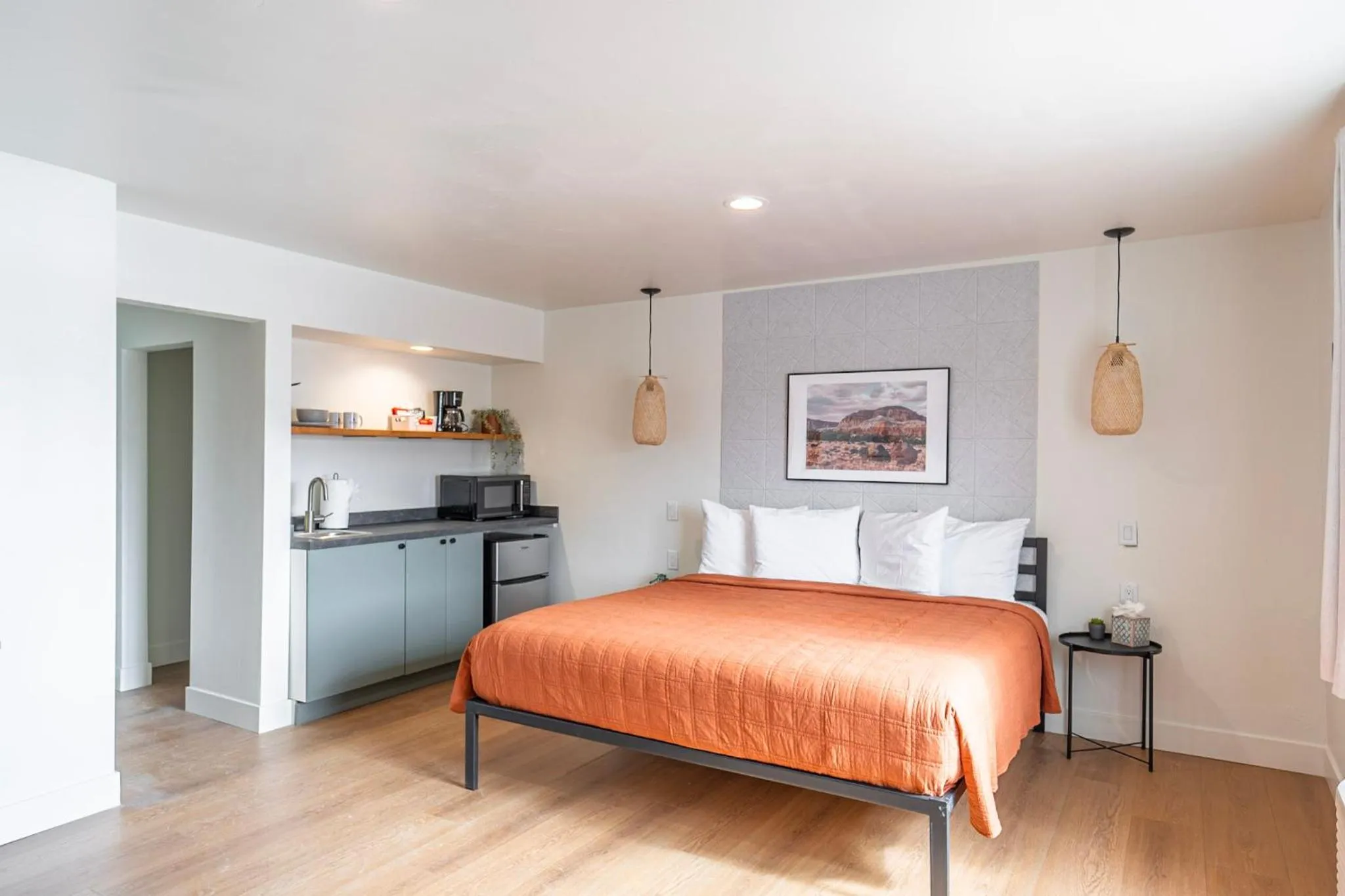 Bed in Casitas at Capitol Reef