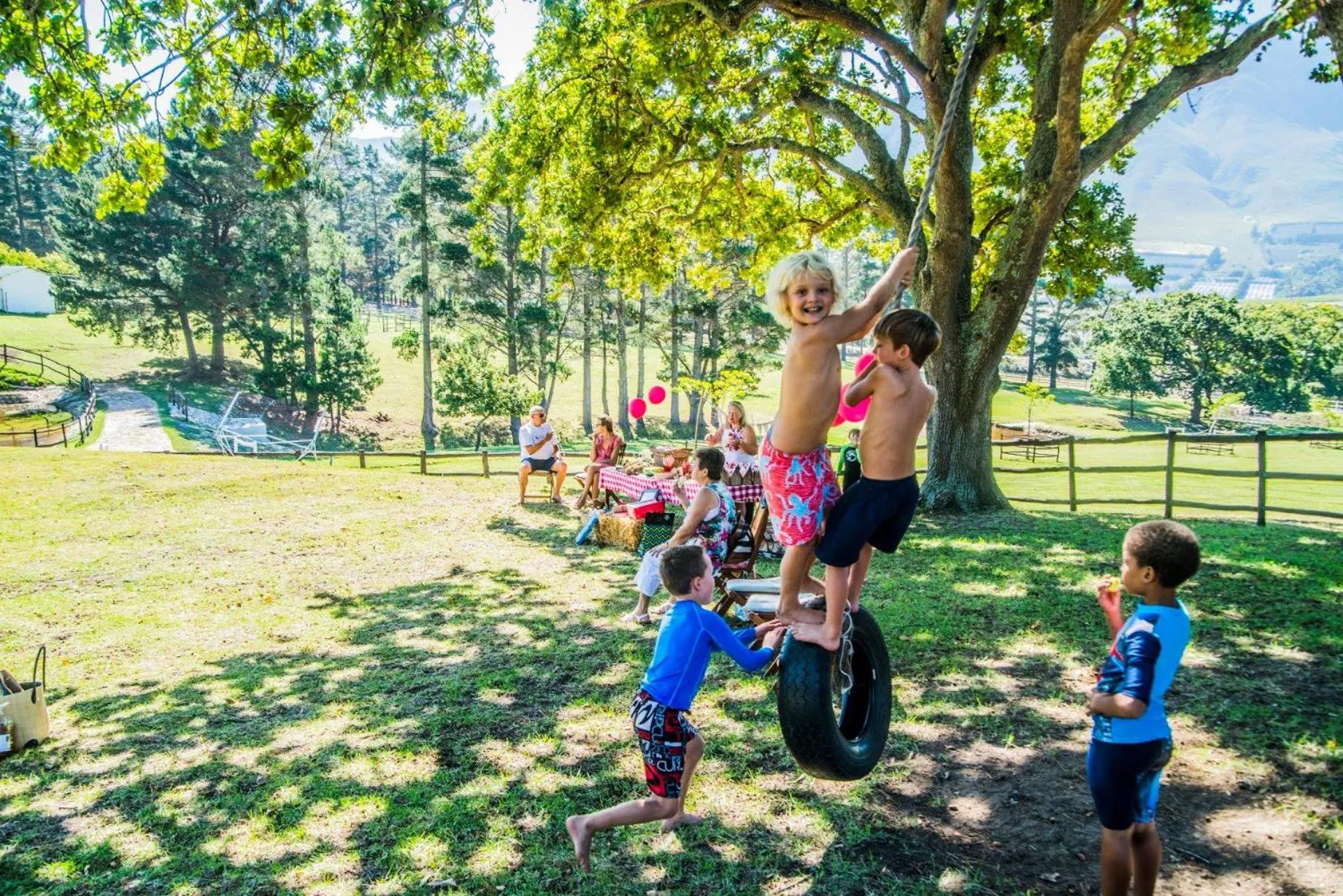 Children play ground in High Season Farm Luxury Cottages