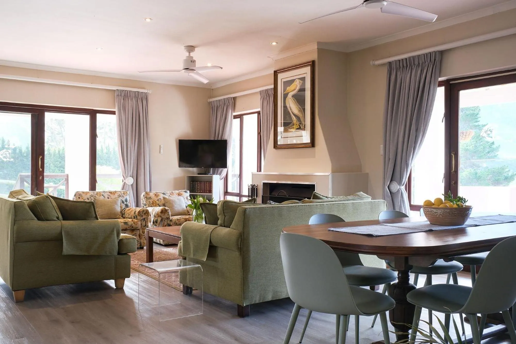 Seating area in High Season Farm Luxury Cottages