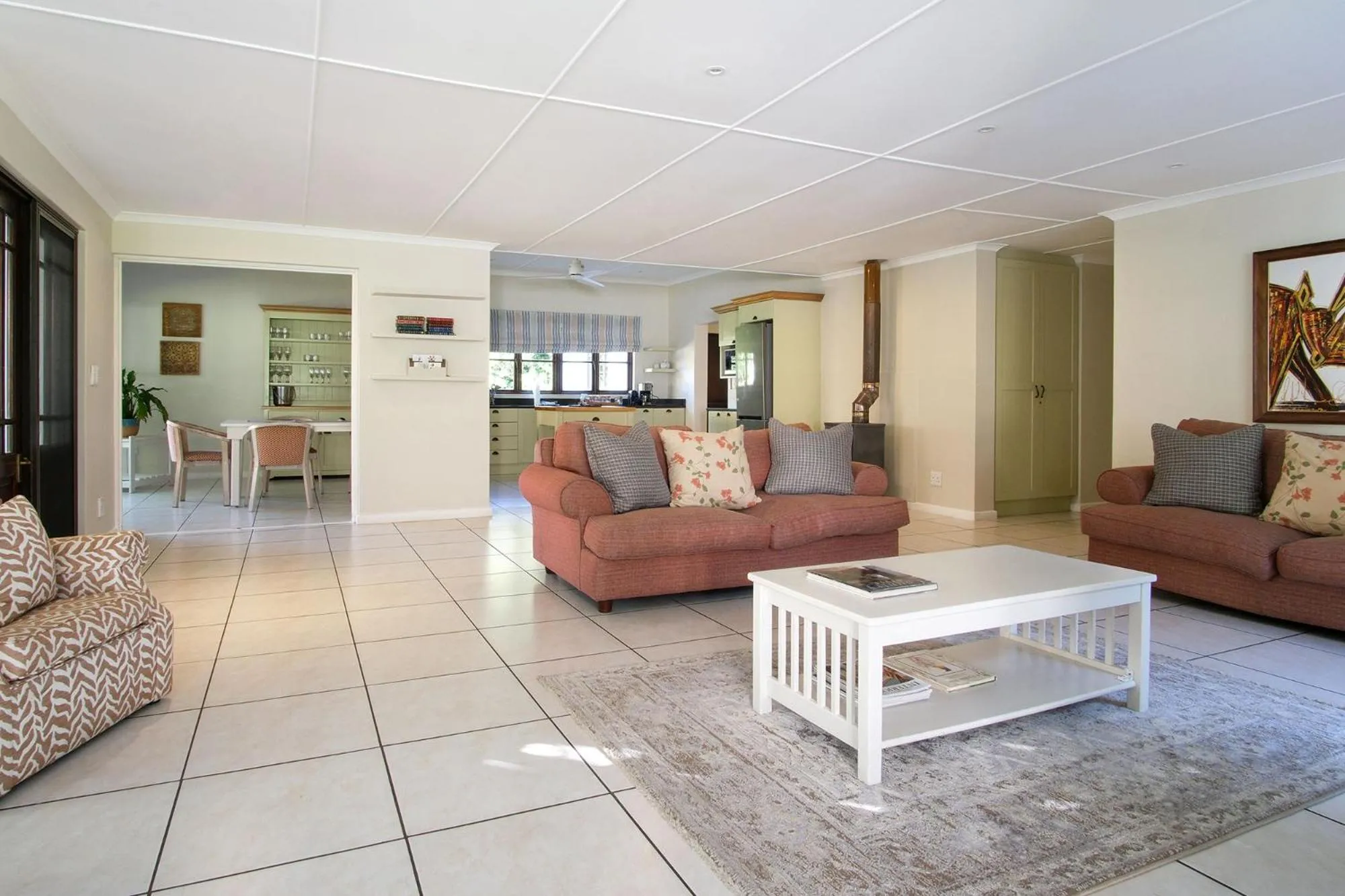 Seating area in High Season Farm Luxury Cottages