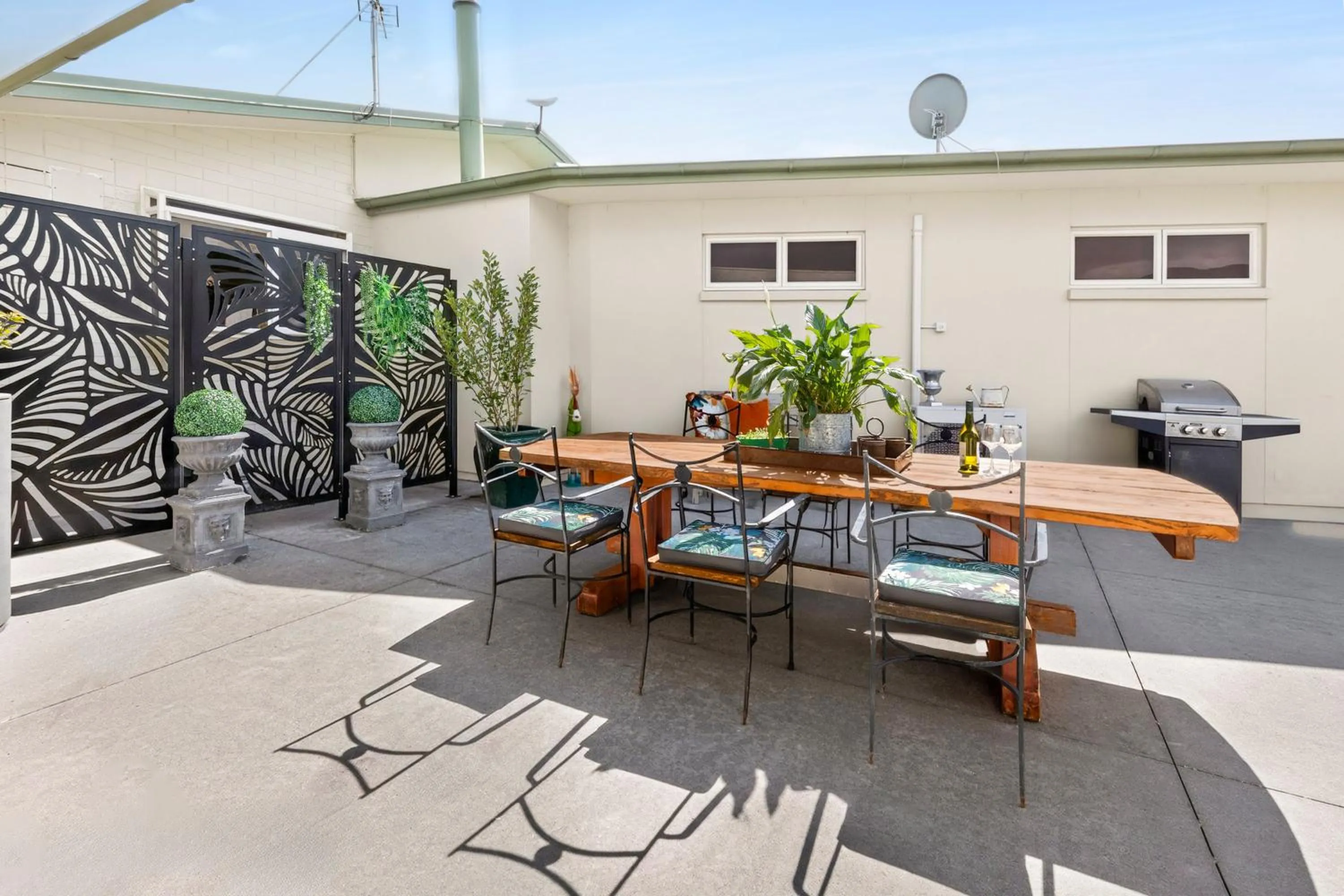 Patio in Matamata Lodge